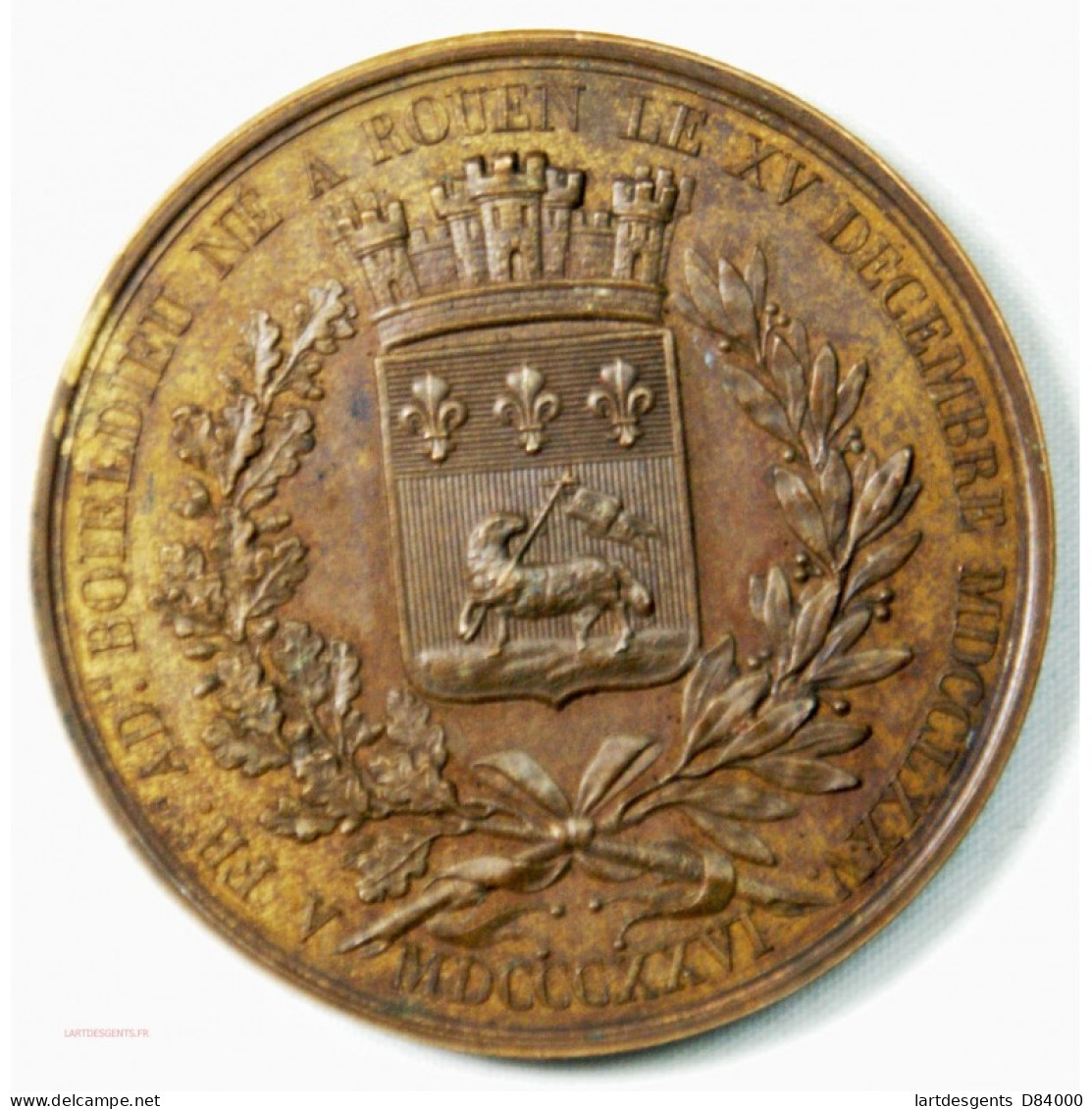 MEDAILLE  François-Adrien Boieldieu ROUEN (1775-1834)- Honneur Au Talent - Firmen