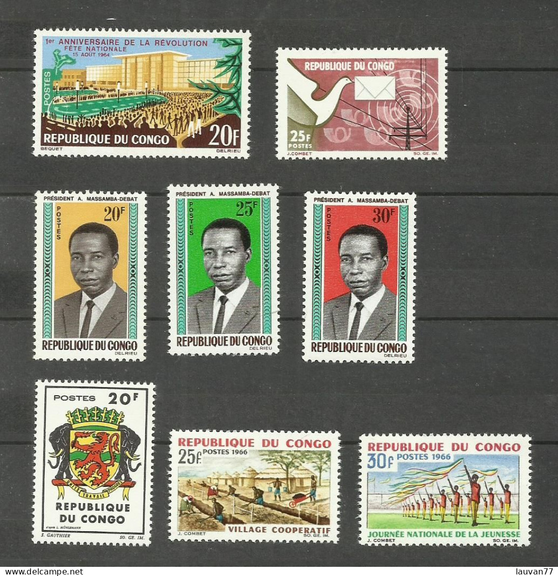 CONGO N°169, 171 à 174, 180 à 182 Neufs** Cote 4.25€ - Mint/hinged