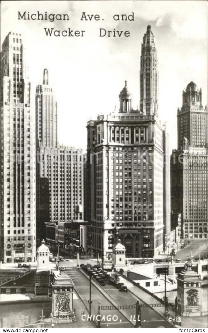 71991001 Chicago_Illinois Michigan Ave And Wacker Drive - Andere & Zonder Classificatie