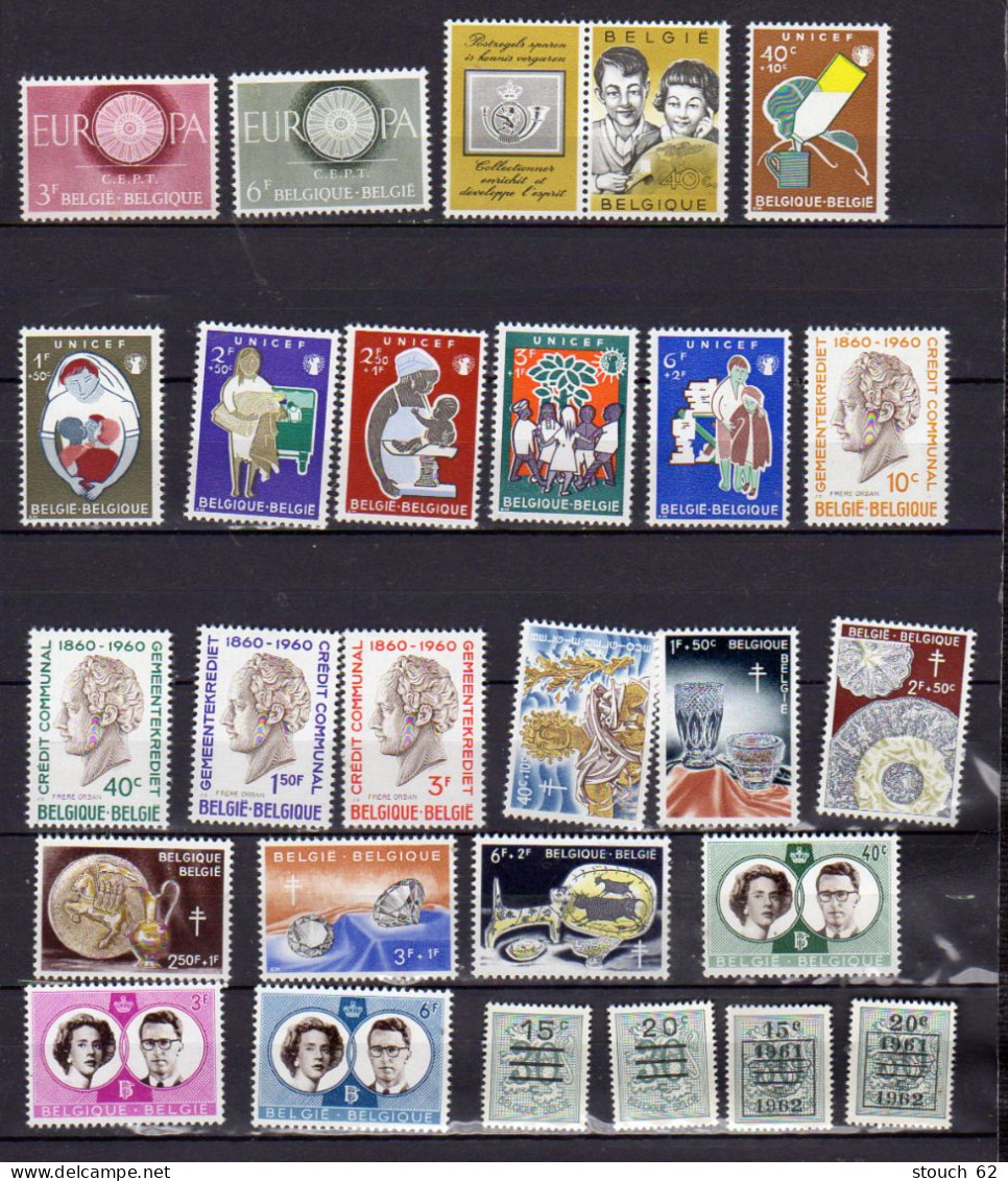 Belgique 1960, Année Complète Neuve, 1121 / 1173 A, Pas De BF 32 - Unused Stamps