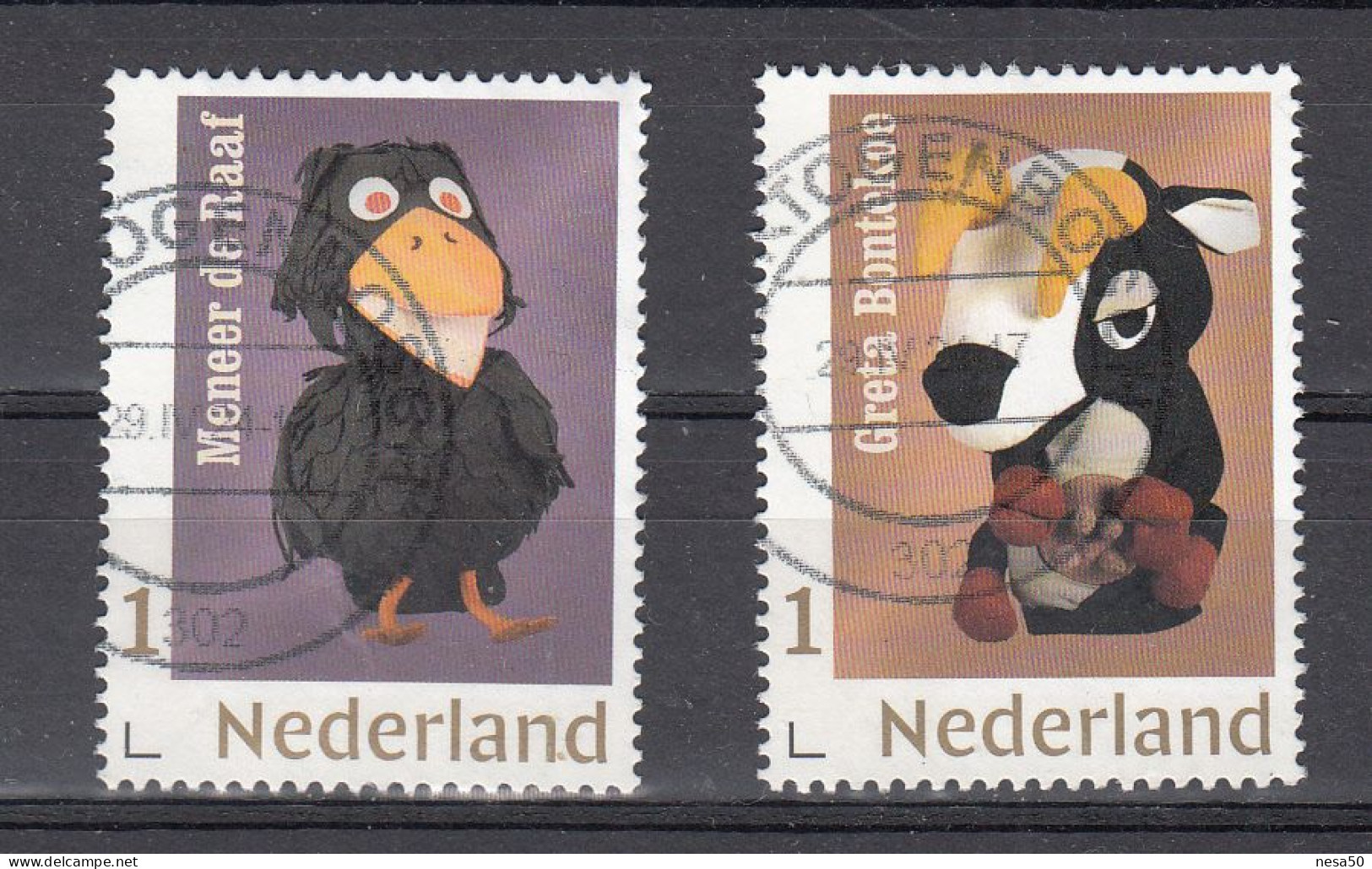 Nederland Persoonlijke Zegels: Fabeltjeskrant: Meneer De Raaf + Greta Bontekoe, Gestempeld - Used Stamps