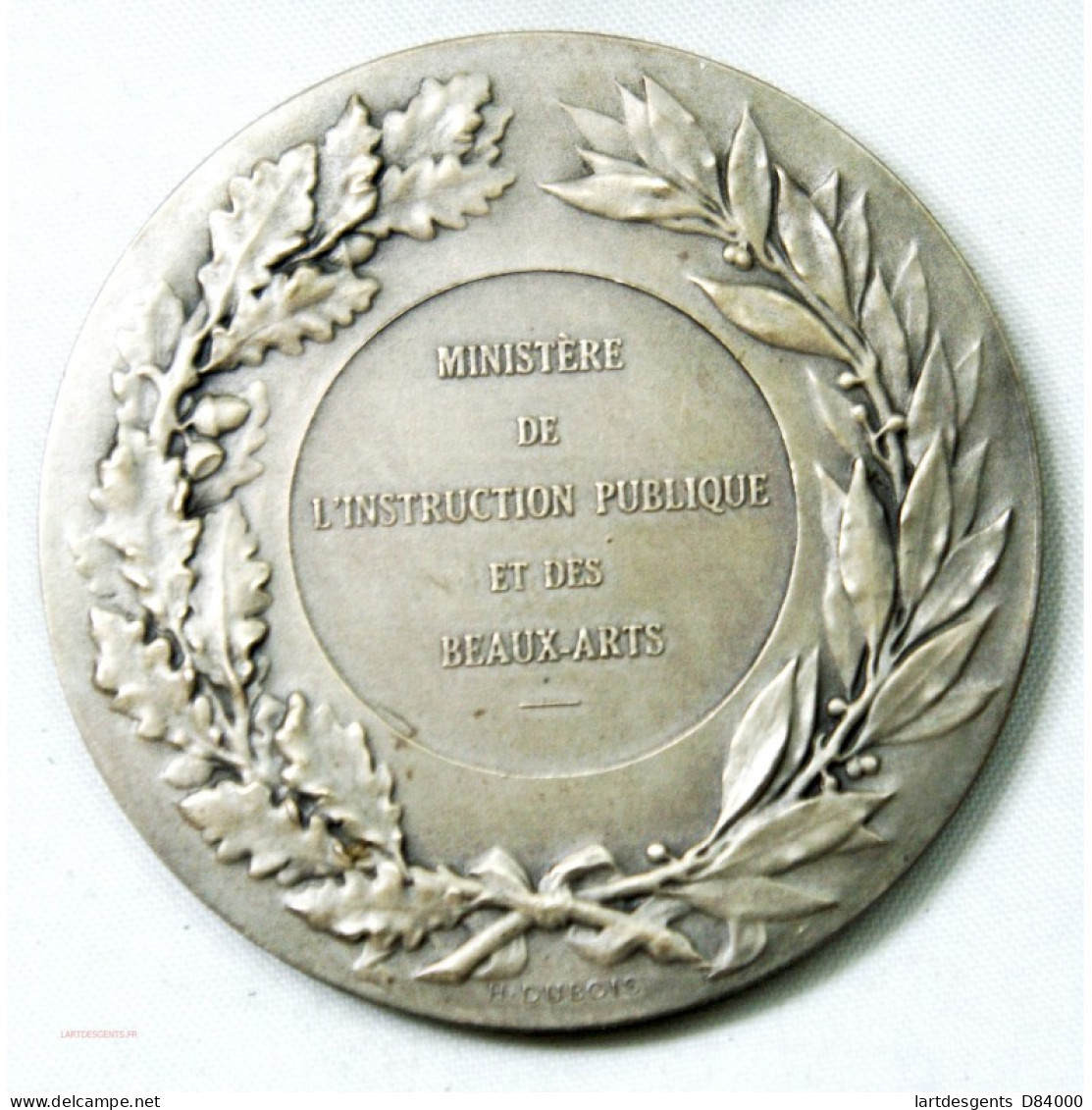 Médaille Argent Des Beaux Arts, Décernée En 1937 Sur Tranche Par Daniel Dupuis - Professionnels/De Société