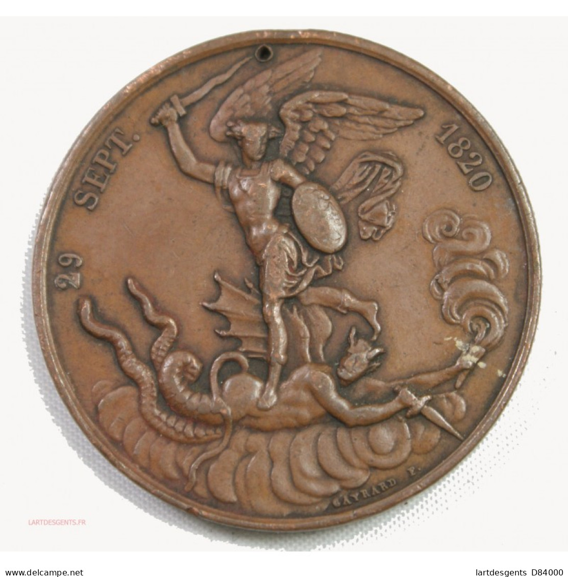 Médaille  29 Septembre 1820"Dieu Nous L'a Donné" Par GAYRARD - Firma's