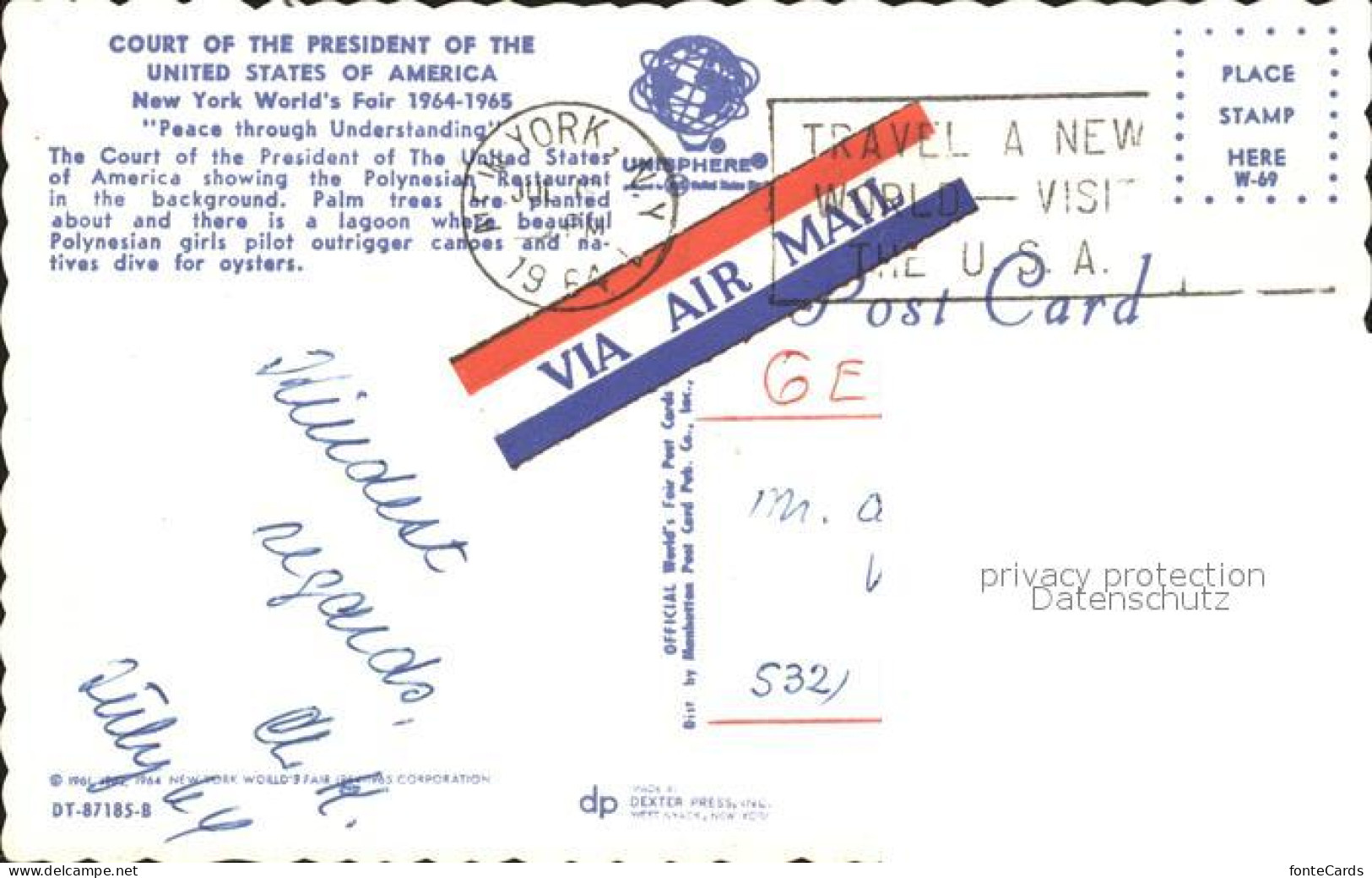 71983354 New_York_City Worlds Fair 64 Court Of The President Of The United State - Other & Unclassified