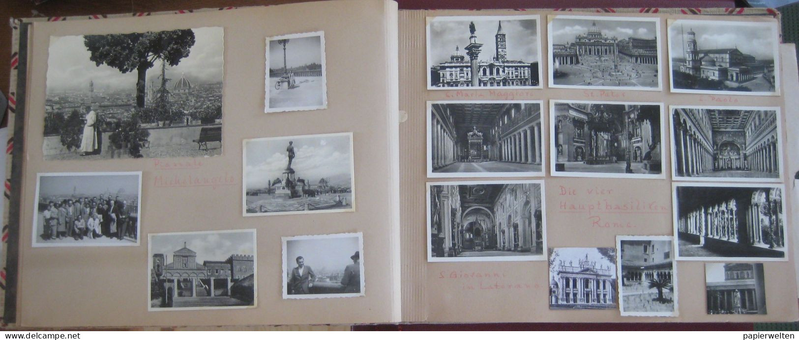Fotoalbum "Italienreise 1950" (Venezia, Firenze, Roma, Napoli, Pompej, Capri, Genova, Milano, Cannes) Papstaudienz - Europa