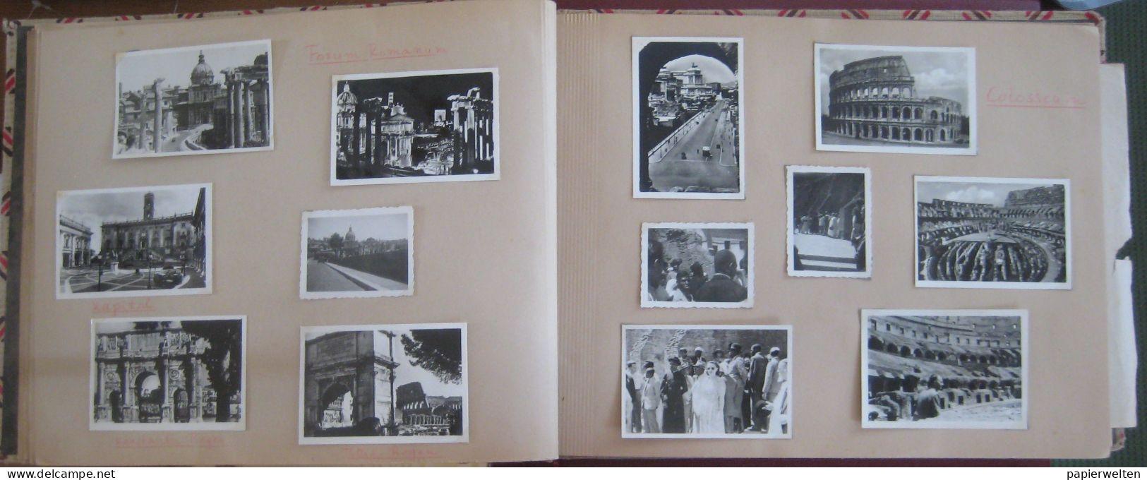 Fotoalbum "Italienreise 1950" (Venezia, Firenze, Roma, Napoli, Pompej, Capri, Genova, Milano, Cannes) Papstaudienz