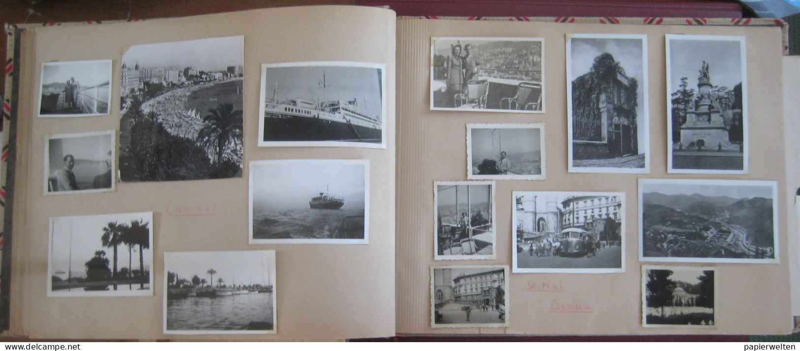 Fotoalbum "Italienreise 1950" (Venezia, Firenze, Roma, Napoli, Pompej, Capri, Genova, Milano, Cannes) Papstaudienz