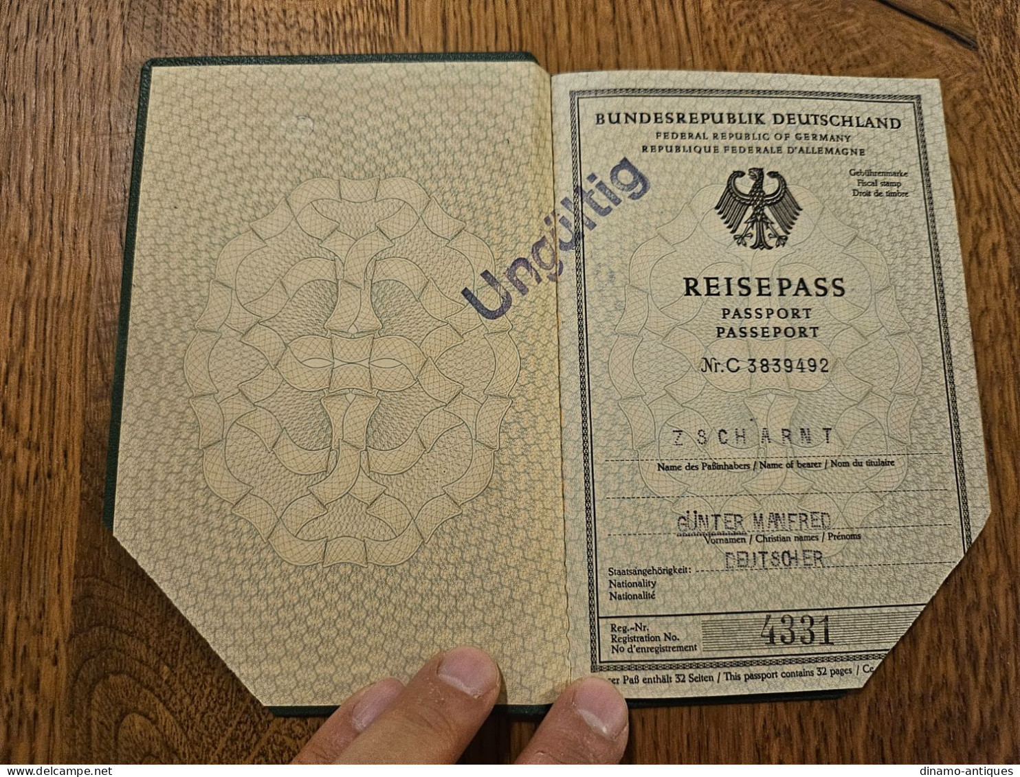 1969 Germany Passport Reisepass Issued In Stuttgart - Full Of DDR Turkey Greece Bulgaria Yugoslavia Czechoslovakia Visas - Documents Historiques