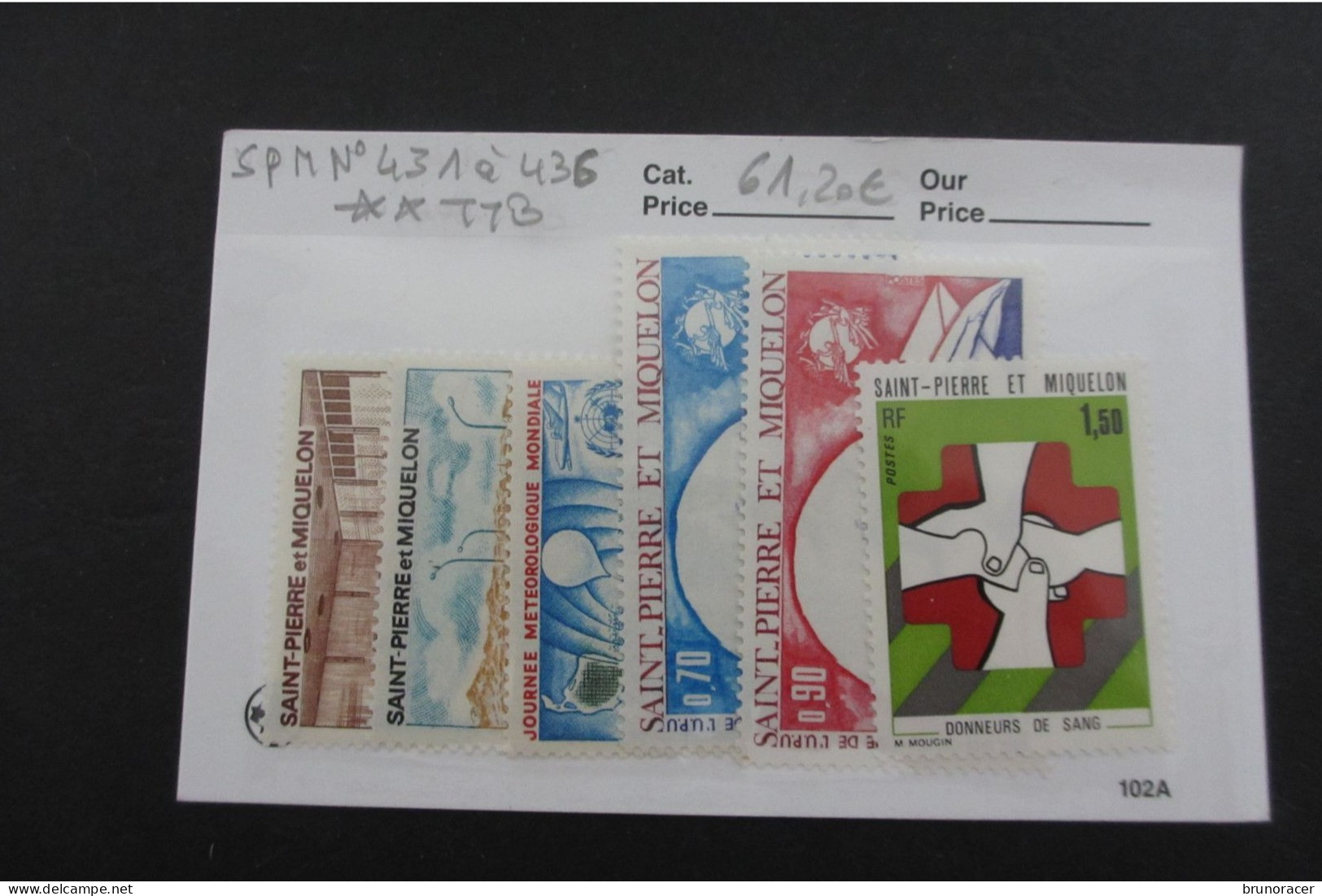 St PIERRE & MIQUELON N°431 à 436 NEUF** TTB COTE 61,20 EUROS  VOIR SCANS - Unused Stamps