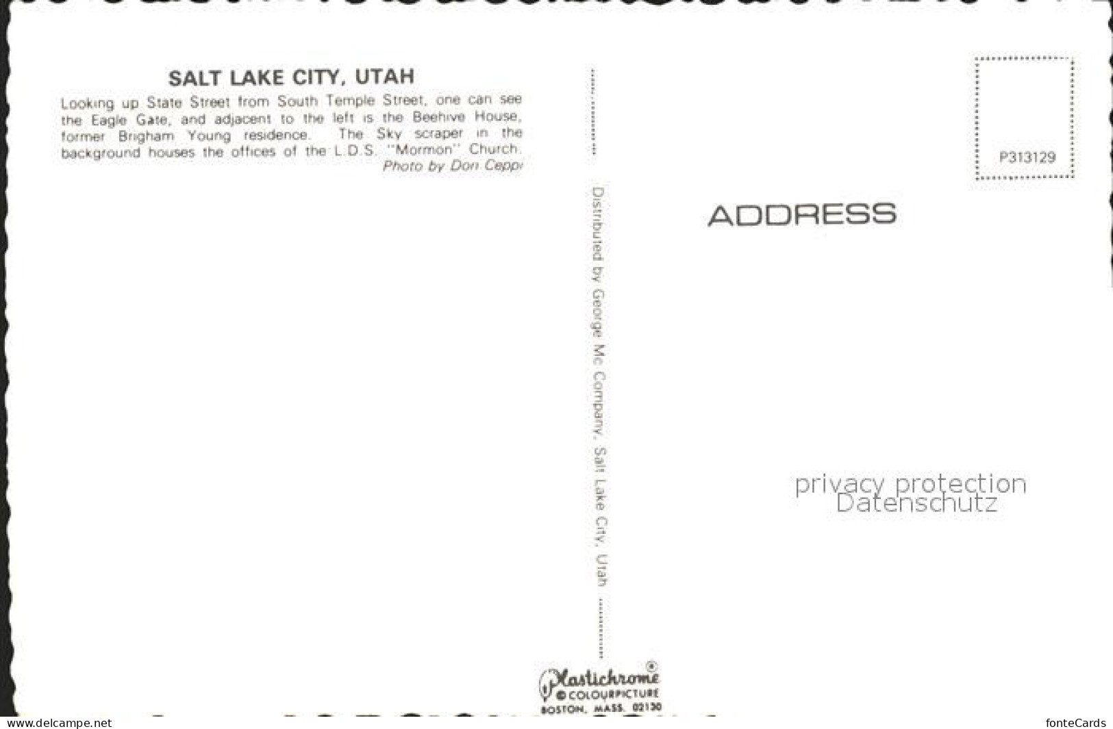 71975244 Salt_Lake_City Eagle Gate  - Andere & Zonder Classificatie