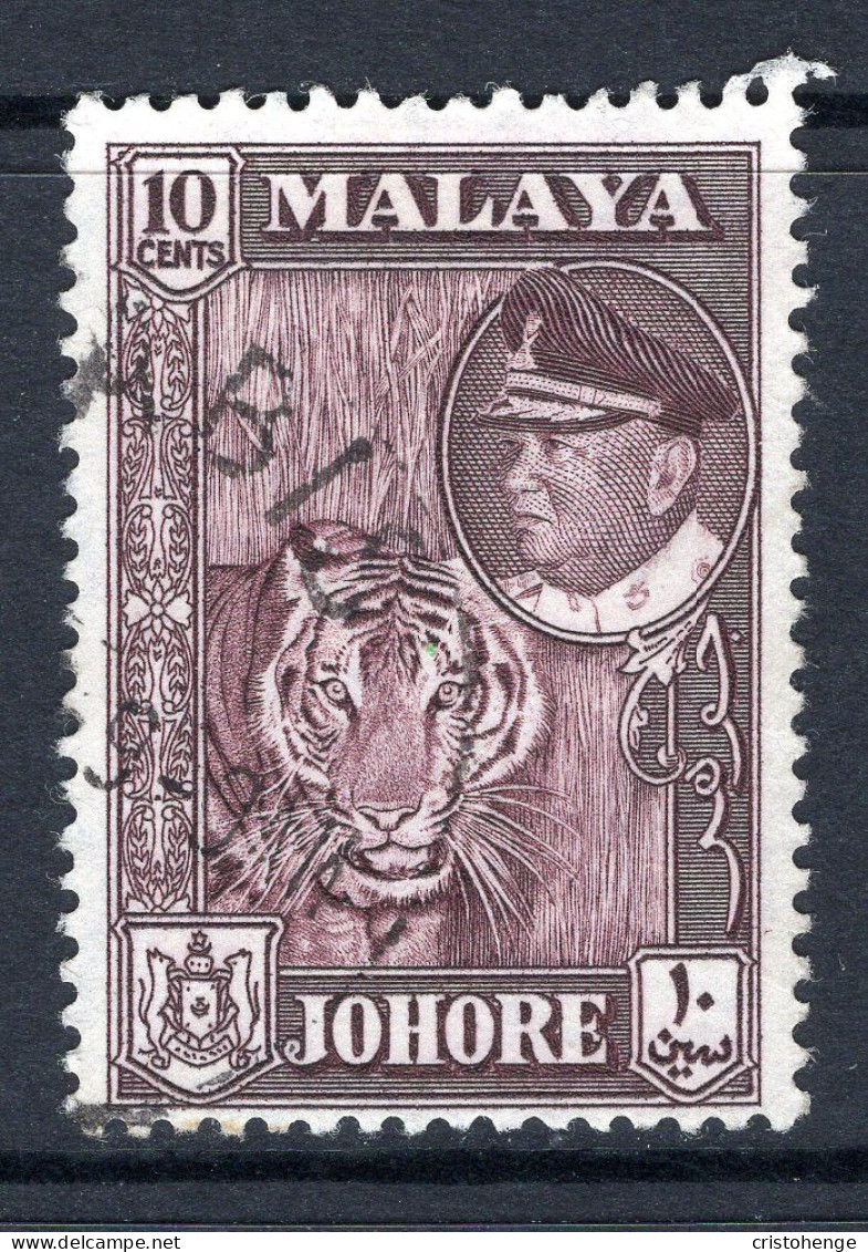 Malaysian States - Johore - 1960 Pictorials - 10c Tiger Used (SG 160) - Johore