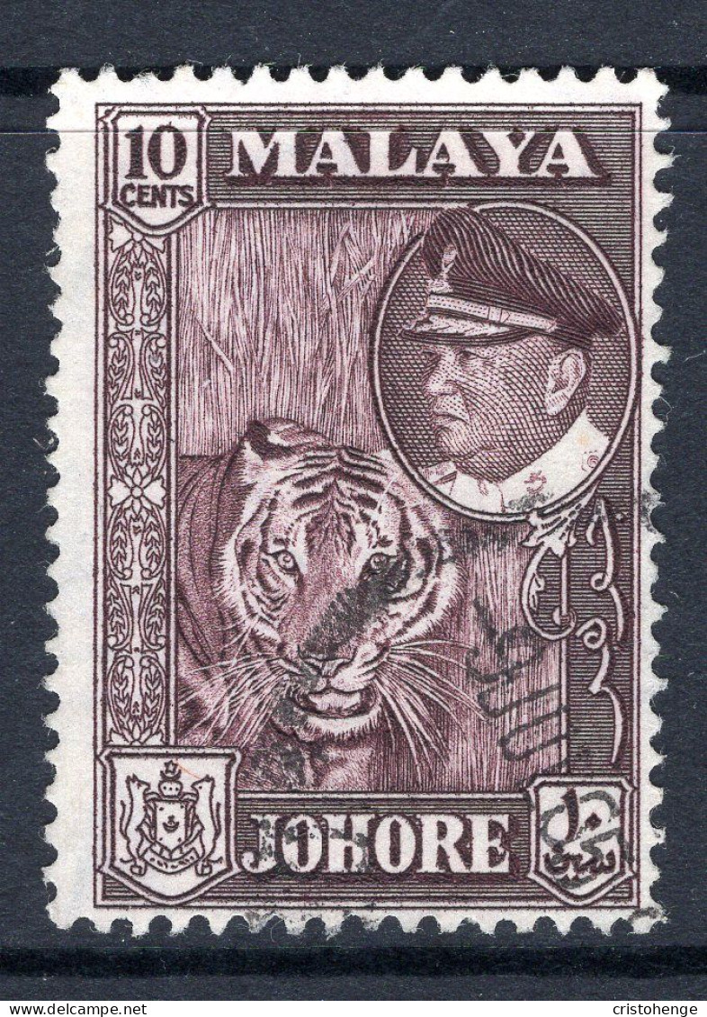 Malaysian States - Johore - 1960 Pictorials - 10c Tiger Used (SG 160) - Johore