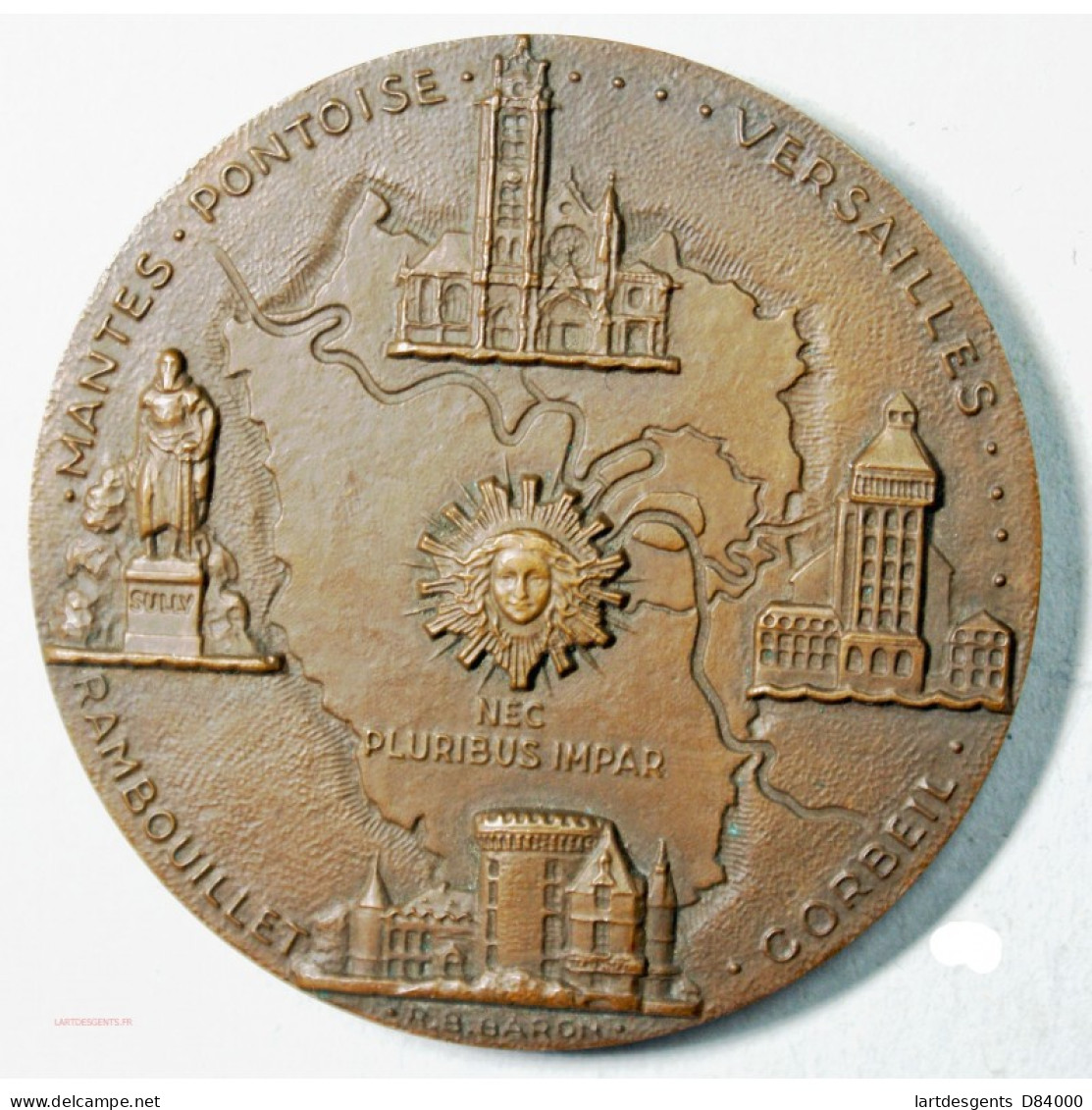 Médaille Bronze Département Seine Et Oise  Par R.B. BARON - Firmen