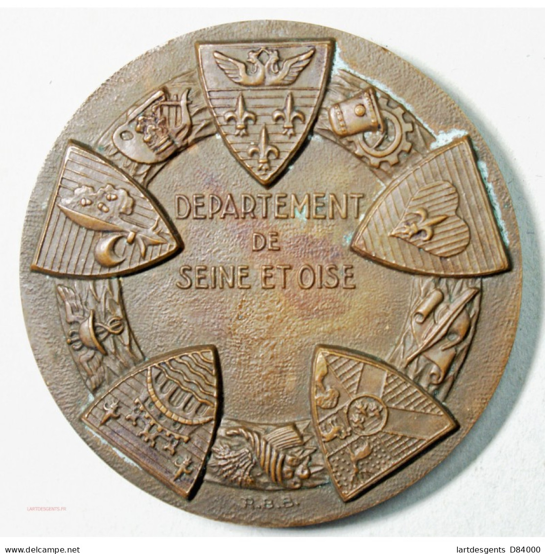 Médaille Bronze Département Seine Et Oise  Par R.B. BARON - Firma's