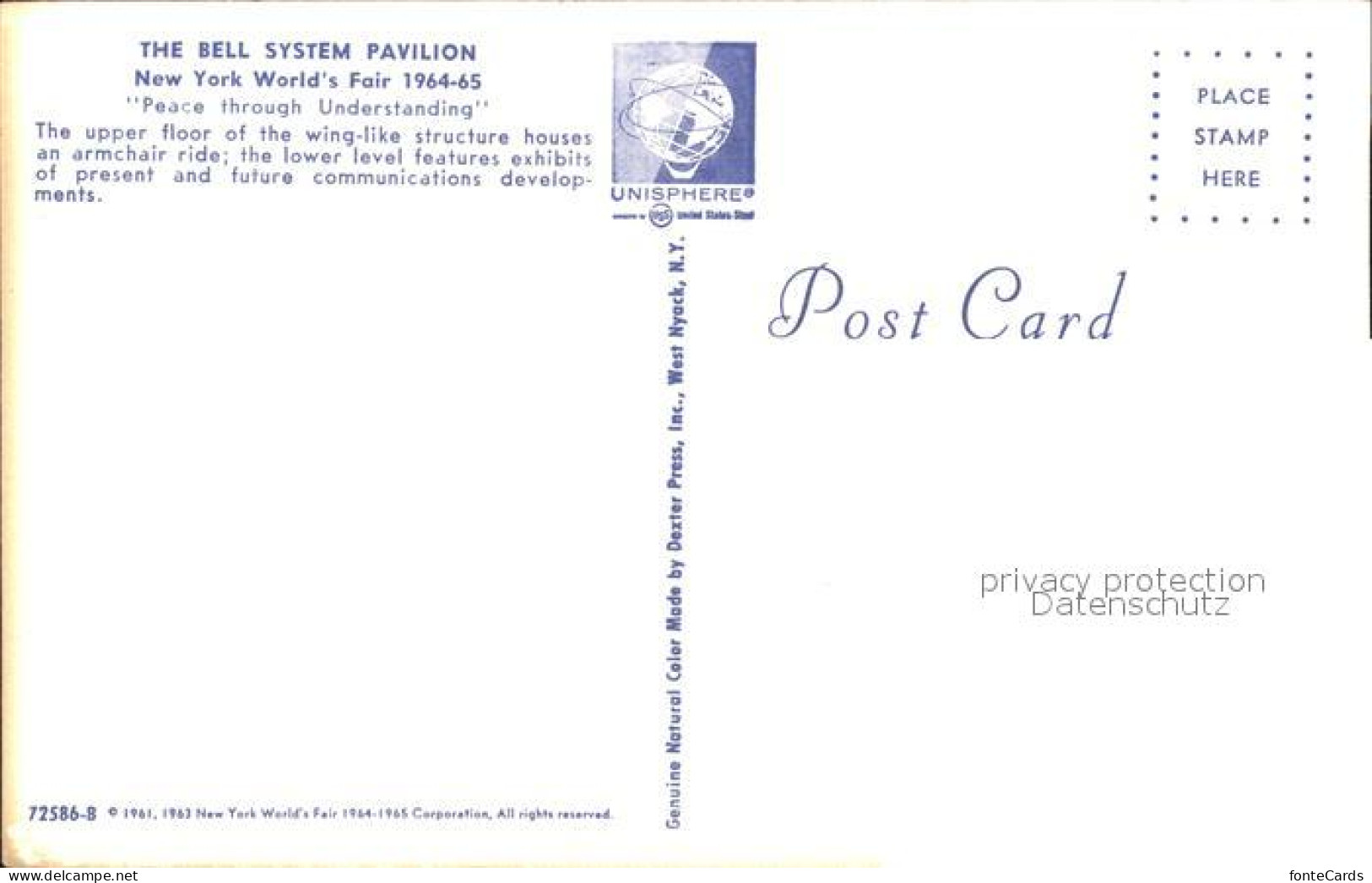 71969257 New_York_City Bell System Pavilion Worlds Fair - Other & Unclassified