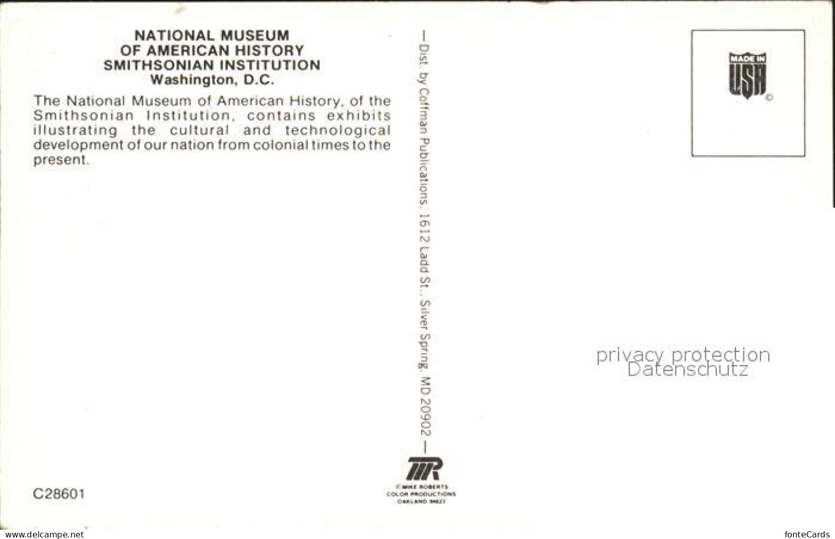 71969255 Washington DC National Museum American History Smithsonian Institution  - Washington DC