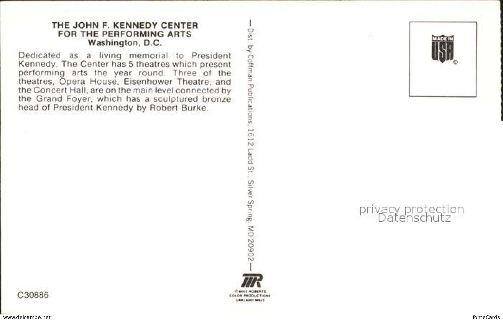 71969253 Washington DC John F Kennedy Center Performing Arts  - Washington DC