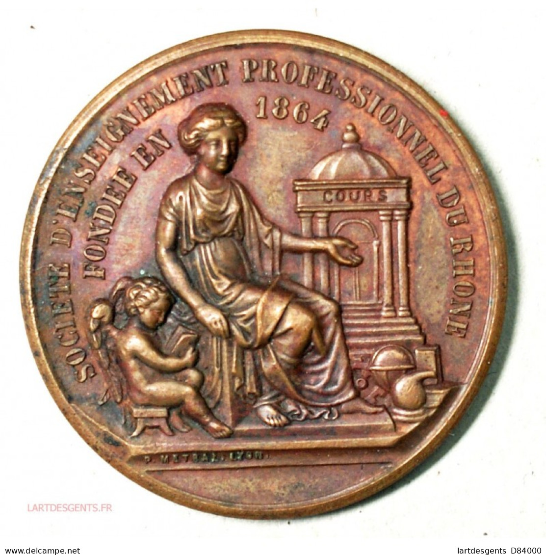 Médaille Sté D'enseignement Professionnel Du Rhone 1902 - Firmen