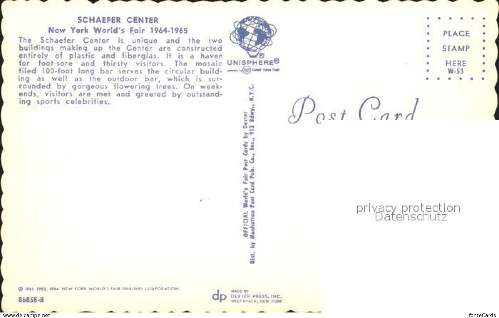 71969230 New_York_City Schaefer Center Worlds Fair - Other & Unclassified