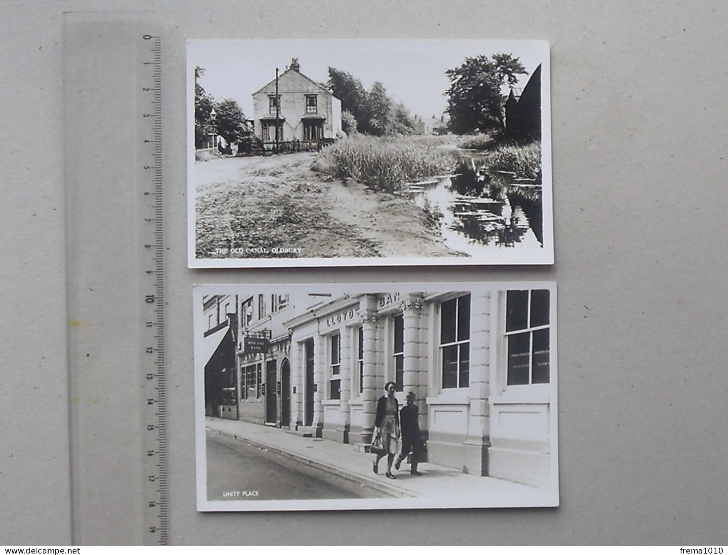 OLDBURY (ROYAUME-UNI): Lot 2 Cartes Postales Anciennes THE OLD CANAL Et UNITY PLACE - MIDLAND BANK - Other & Unclassified