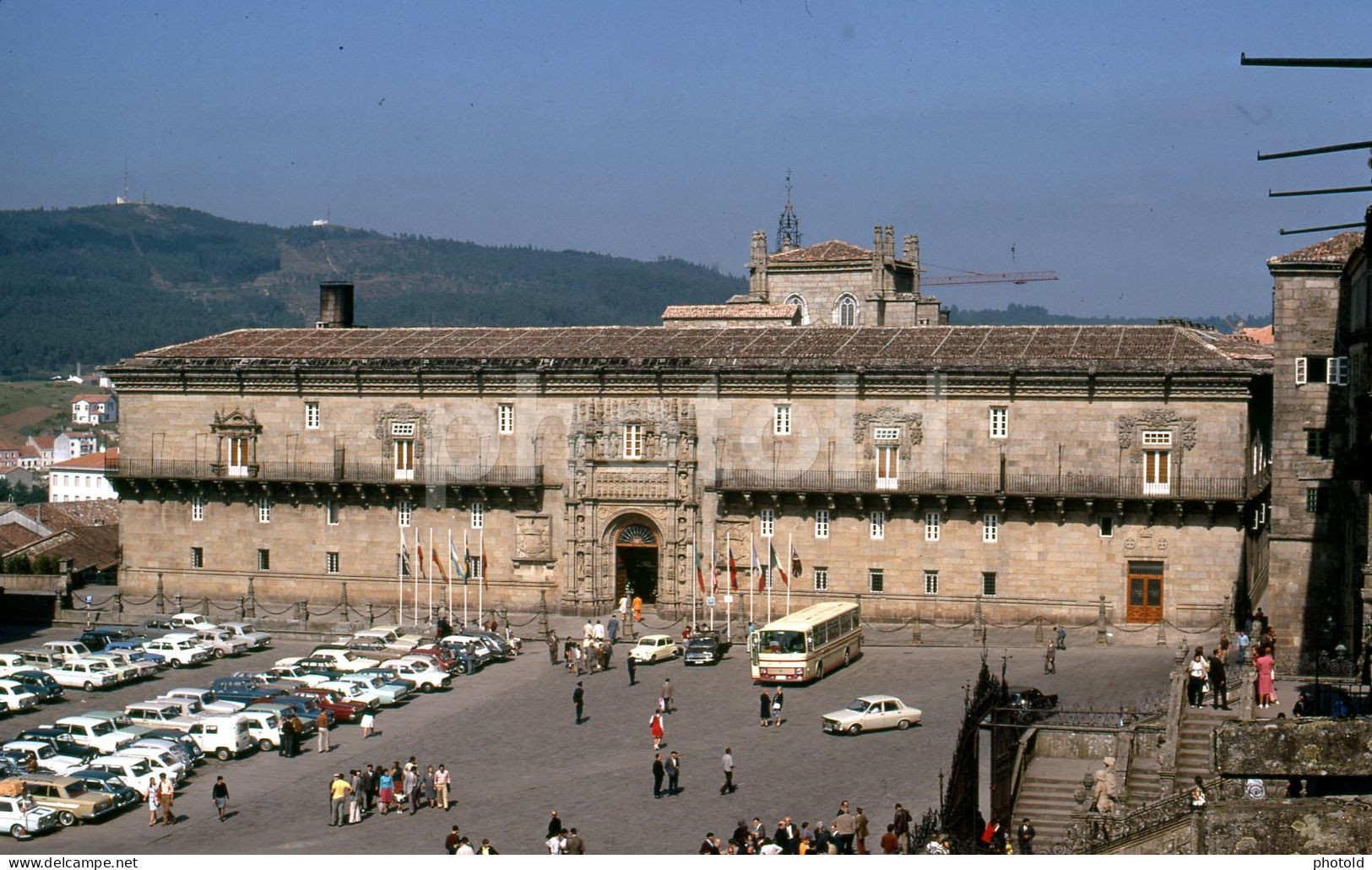 5 SLIDES SET 1971 SEAT 600 COCHE CORUNA  GALICIA ESPANA SPAIN 35mm AMATEUR DIAPOSITIVE SLIDE Not PHOTO No FOTO NB4135 - Diapositives (slides)