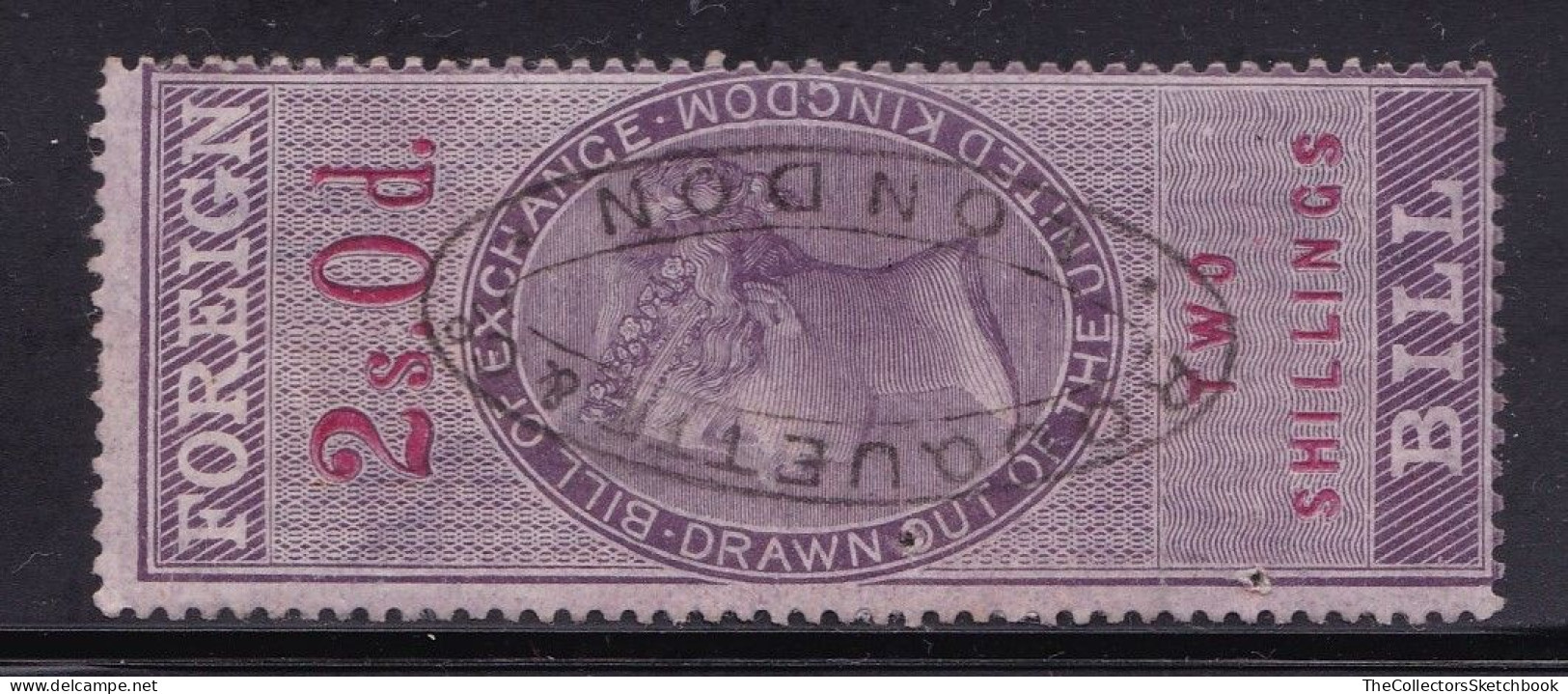 GB  QV  Fiscals / Revenues Foreign Bill 2/-  Lilac -  Good Used. Perf 16 Barefoot 36. - Revenue Stamps