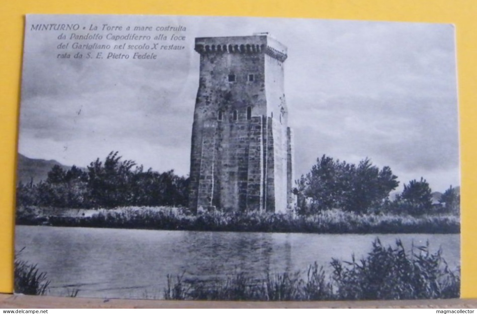 (MIN2) MINTURNO LA TORRE A MARE COSTRUITA DA PANDOLFO CAPODIFERRO - VIAGGIATA 1935 - Autres & Non Classés