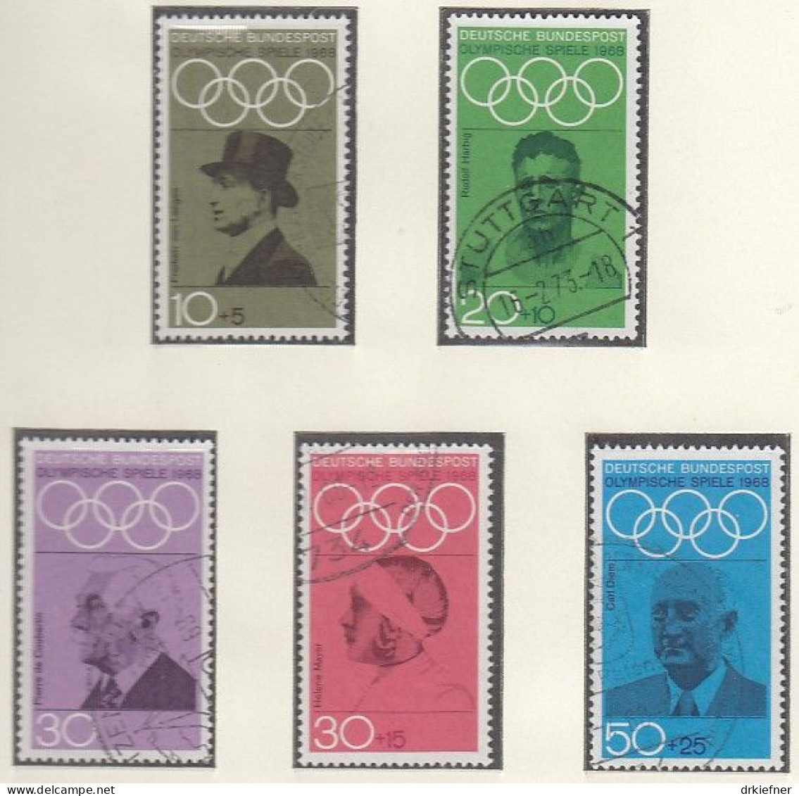 BRD  561-565, Gestempelt, Olympische Spiele München 1972, 1968 - Usati