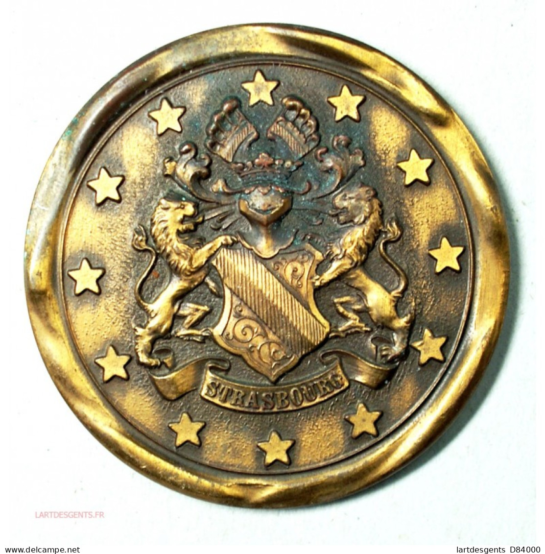 2 Médailles Avec L\'écusson De STRASBOURG, Lartdesgents - Professionali/Di Società
