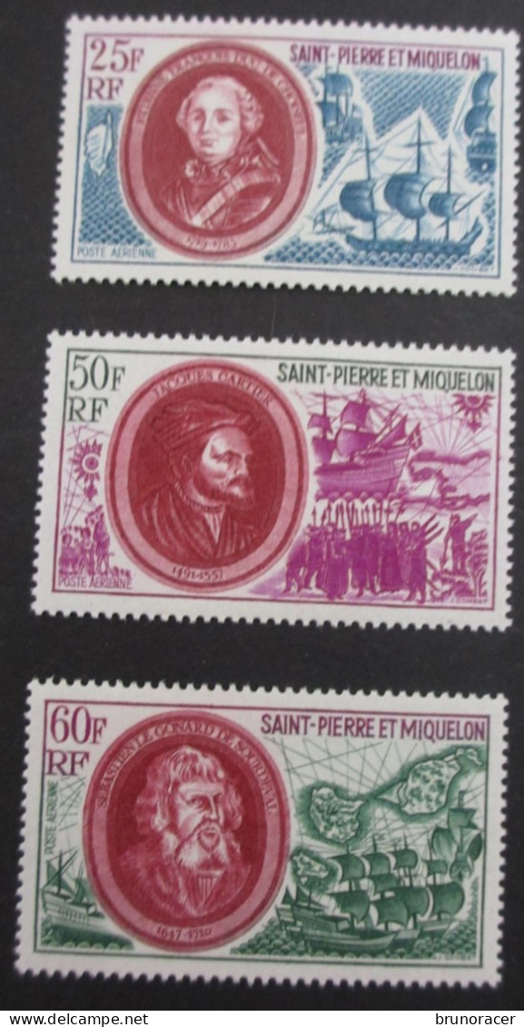 St PIERRE & MIQUELON POSTE AERIENNE N°50 à 52 NEUF** TTB COTE 115,00 EUROS  VOIR SCANS - Unused Stamps