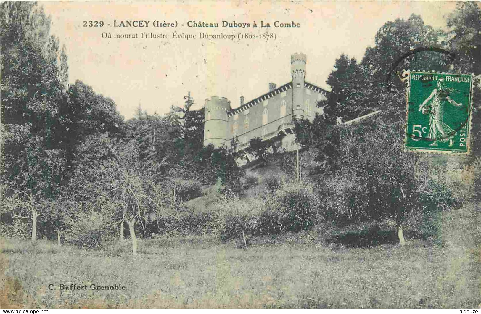 38 - Lancey - Chateau Duboys à La Combe - CPA - Oblitération Ronde De 1916 - Etat Pli Visible - Voir Scans Recto-Verso - Andere & Zonder Classificatie