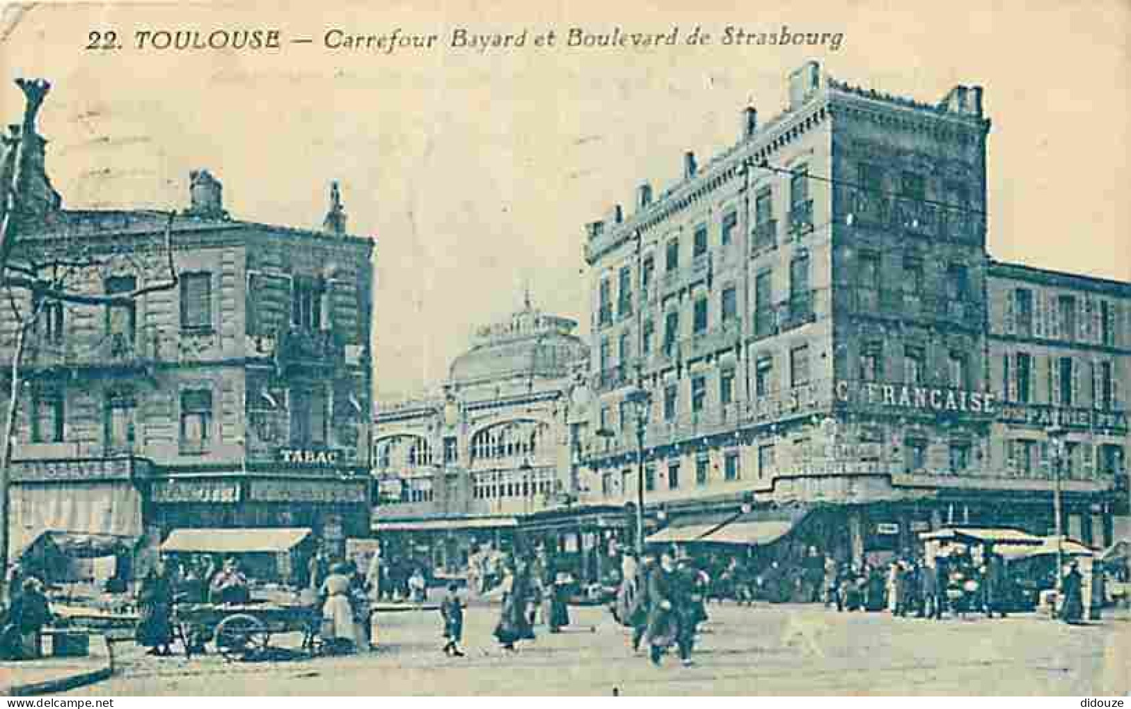 31 - Toulouse - Carrefour Bayard Et Boulevard De Strasbourg - Animée - Oblitération Ronde De 1931 - CPA - Voir Scans Rec - Toulouse