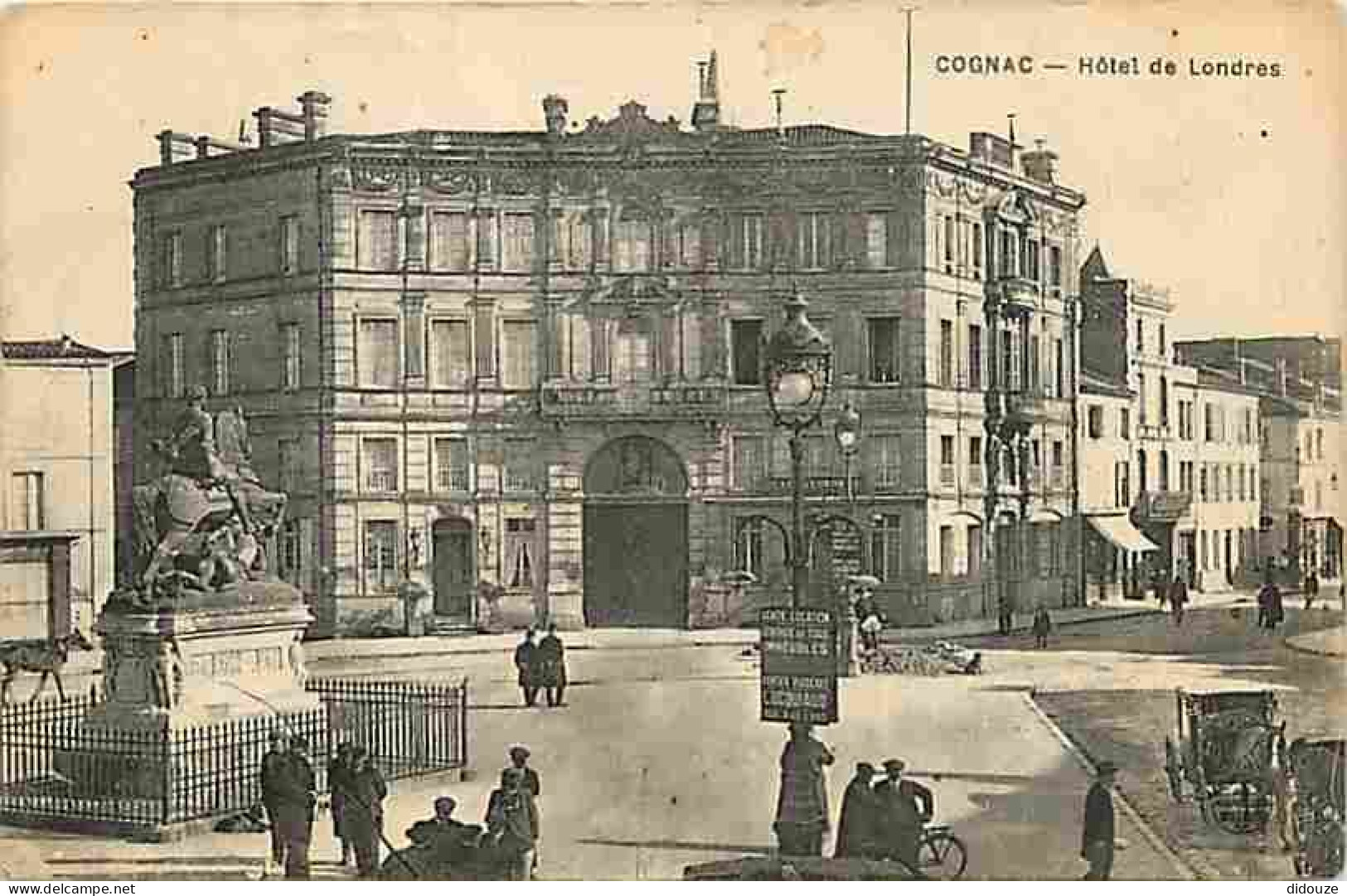 16 - Cognac - Hotel De Londres - Animée - Oblitération Ronde De 1926 - CPA - Voir Scans Recto-Verso - Cognac