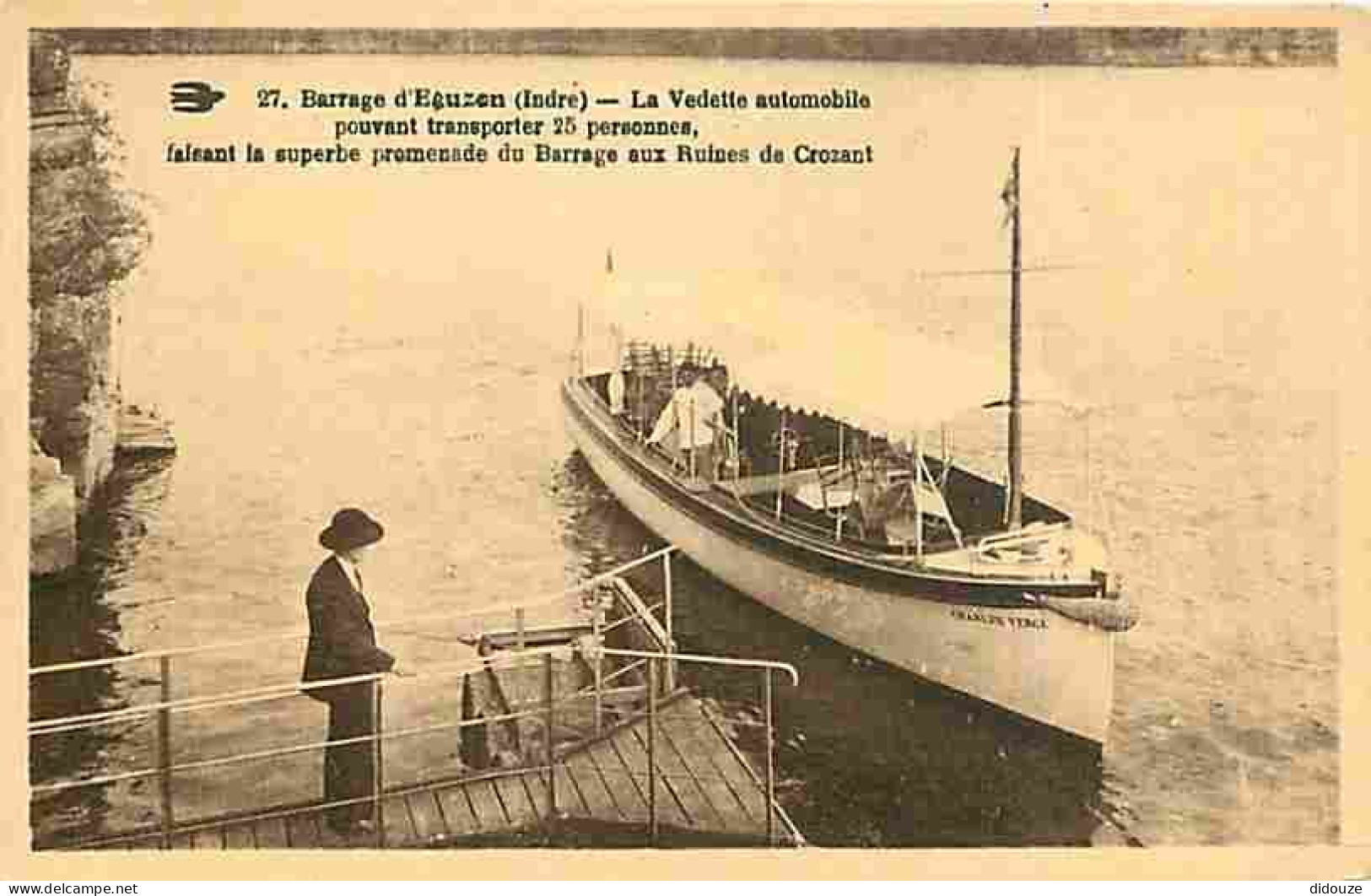 36 - Barrage D'Eguzon - La Vedette Automobile - Animée - CPA - Voir Scans Recto-Verso - Autres & Non Classés