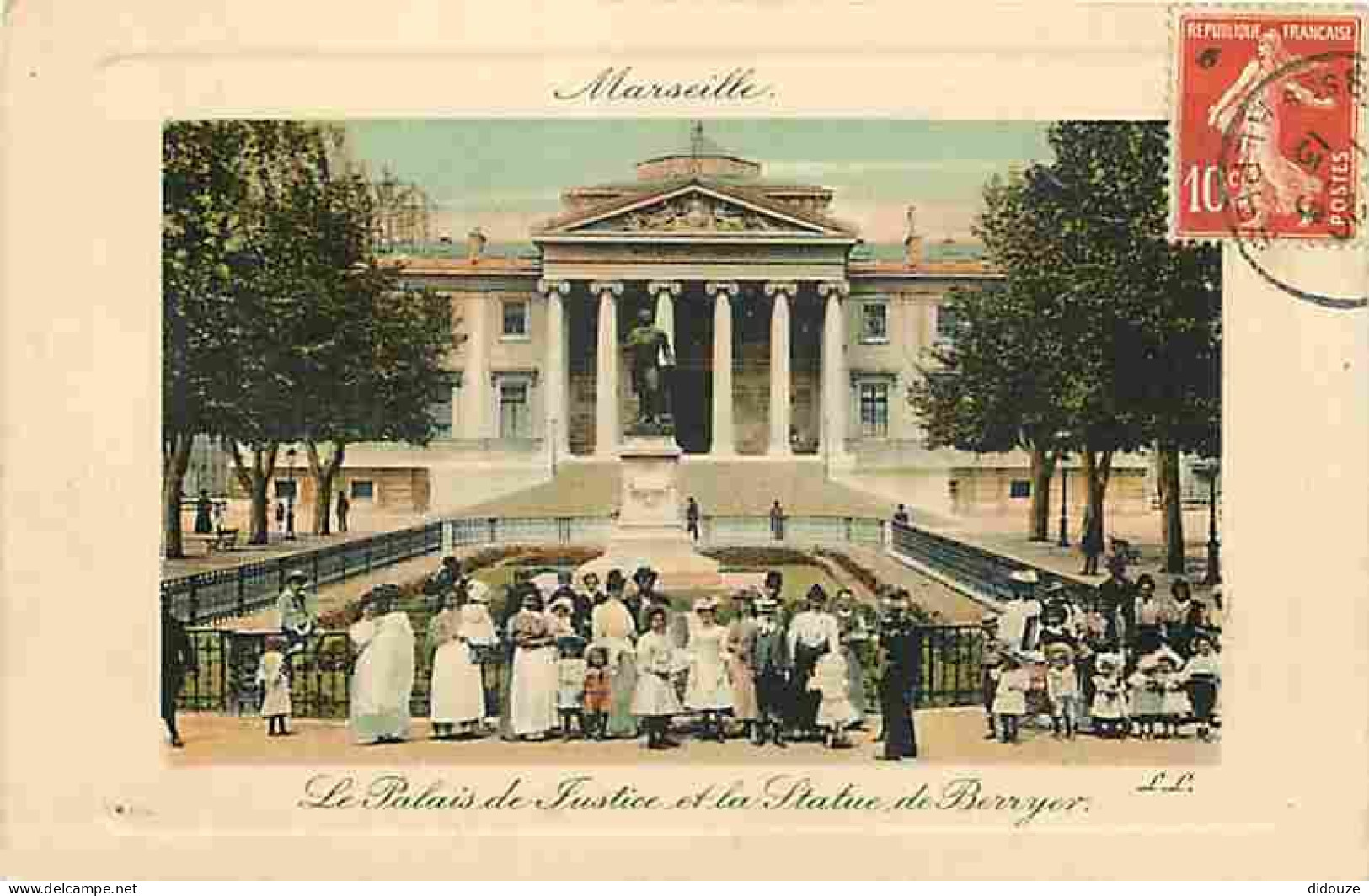 13 - Marseille - Le Palais De Justice Et La Statue De Berryer - Animée - CPA - Voir Scans Recto-Verso - Zonder Classificatie