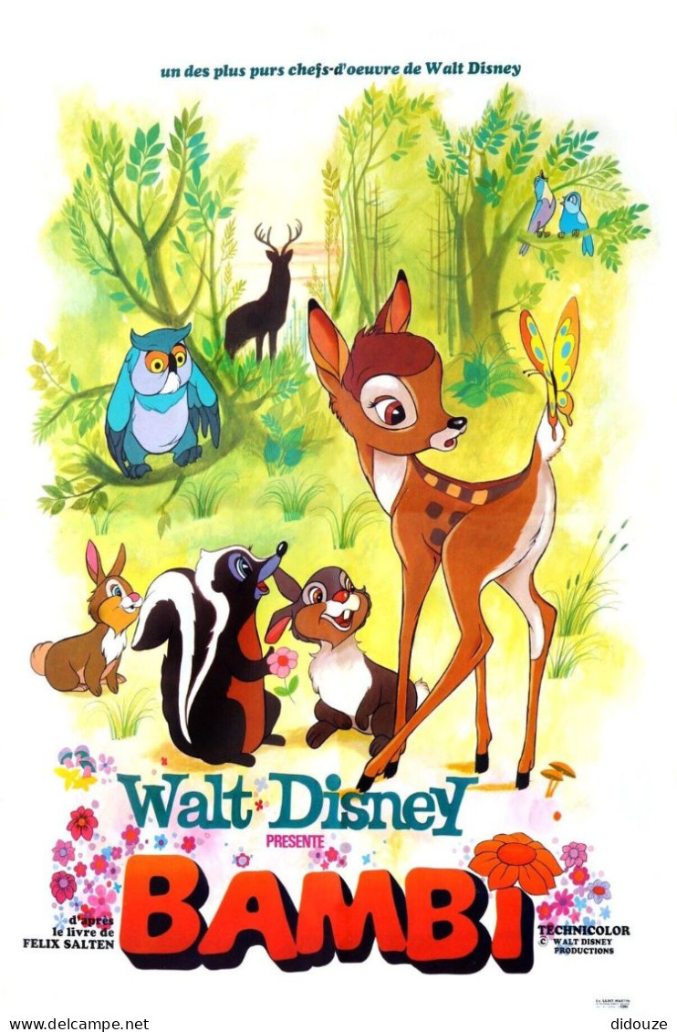Cinema - Bambi - Walt Disney - Affiche De Film - Carte Neuve - CPM - Voir Scans Recto-Verso - Affiches Sur Carte