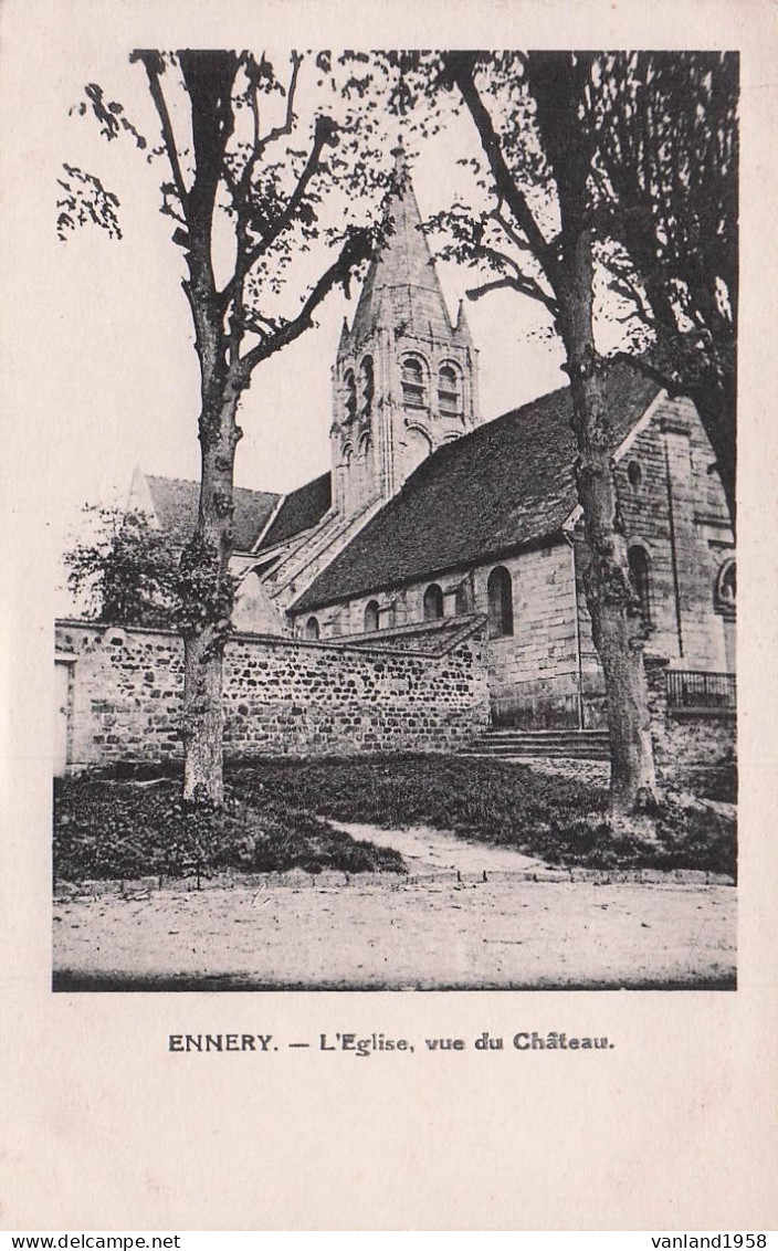 ENNERY-l'église,vue Du Château - Ennery