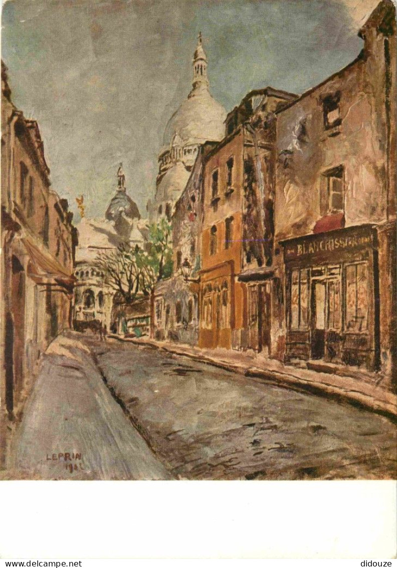 Art - Peinture - Marcel Leprin - Montmartre - Rue Du Chevalier De La Barre - CPM - Voir Scans Recto-Verso - Peintures & Tableaux