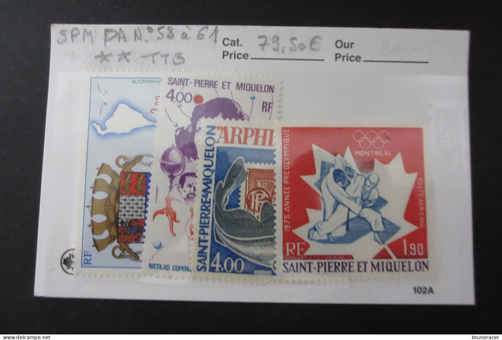 St PIERRE & MIQUELON POSTE AERIENNE N°58 à 61 NEUF** TTB COTE 79,50 EUROS  VOIR SCANS - Unused Stamps