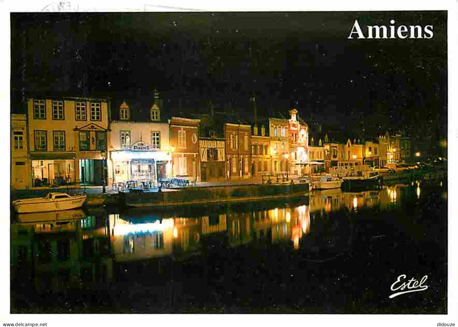 80 - Amiens - La Somme Et Le Quai Rue Bélu - Vue De Nuit - Automobiles - Flamme Postale - CPM - Voir Scans Recto-Verso - Amiens