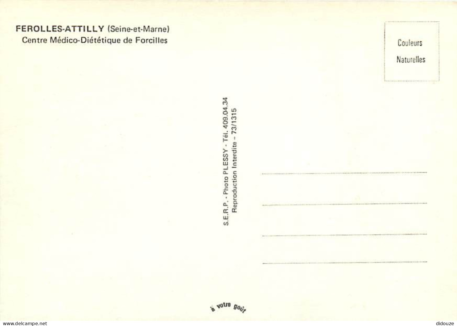77 - Ferolles - Attilly - Centre Médico Diététique De Forcilles - Carte Neuve - CPM - Voir Scans Recto-Verso - Other & Unclassified
