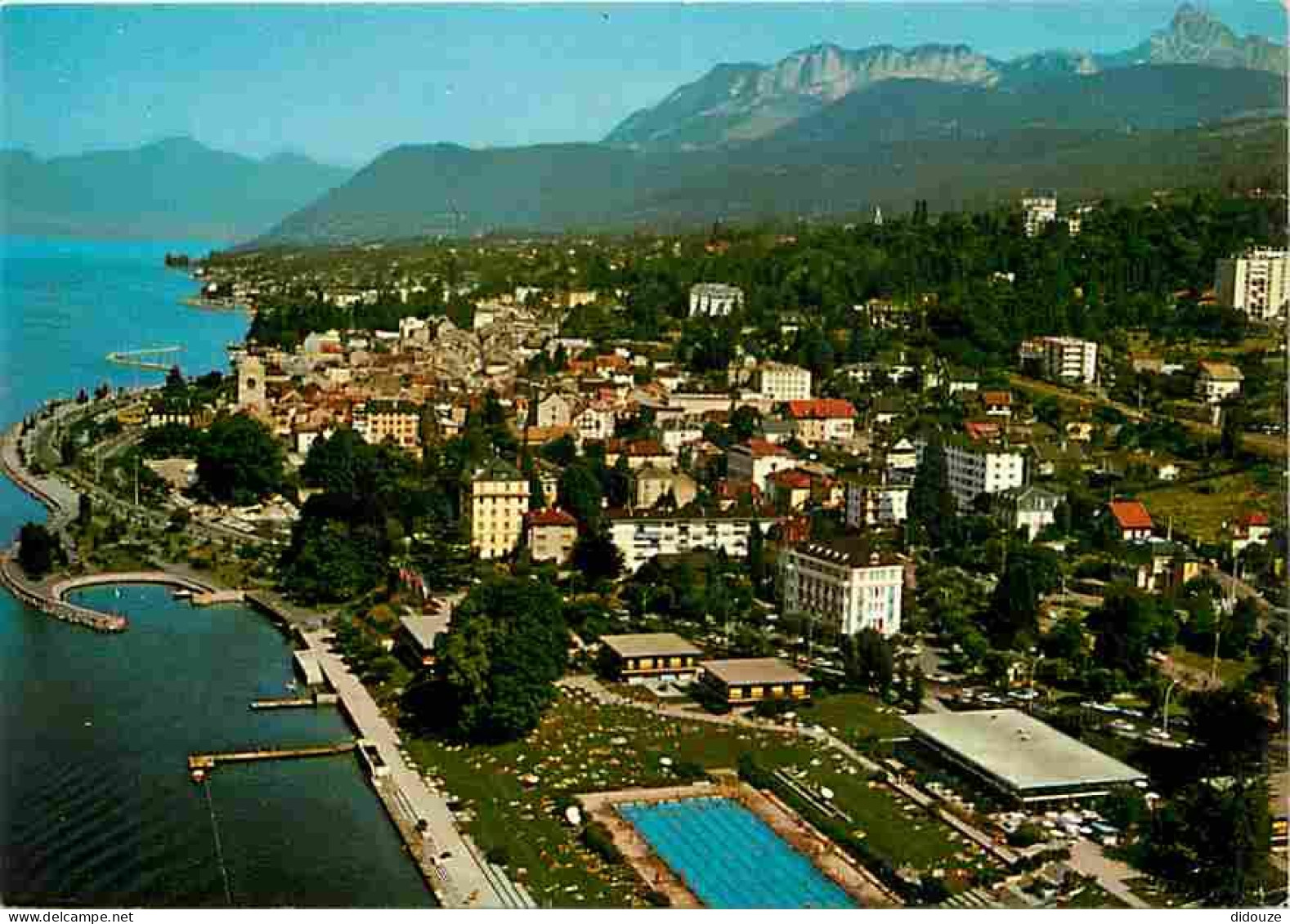 74 - Evian Les Bains - La Ville - Le Lac Léman - Les Monts Du Chablais - Carte Neuve - CPM - Voir Scans Recto-Verso - Evian-les-Bains