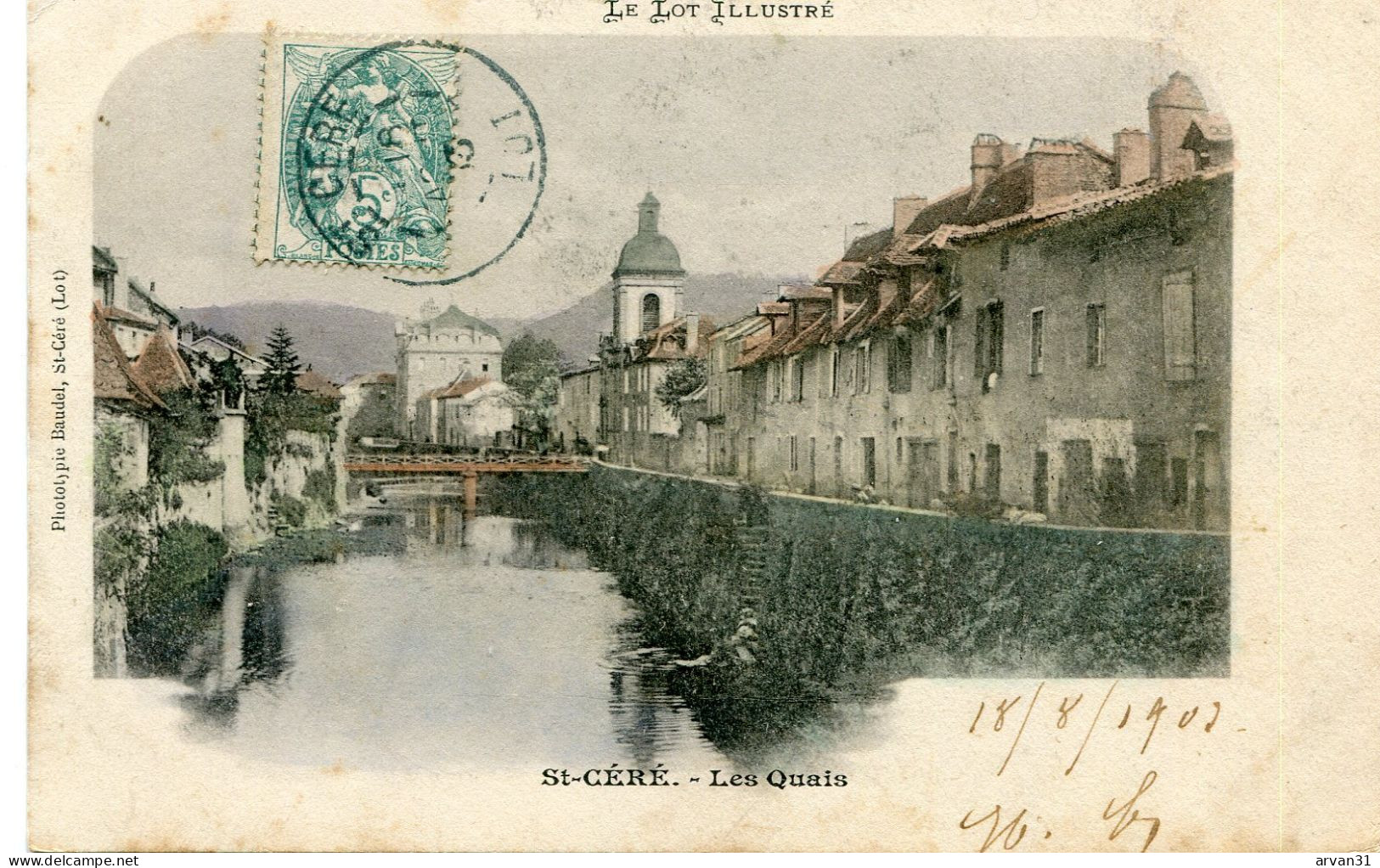 SAINT CERE - LES QUAIS  En 1900  - - Saint-Céré