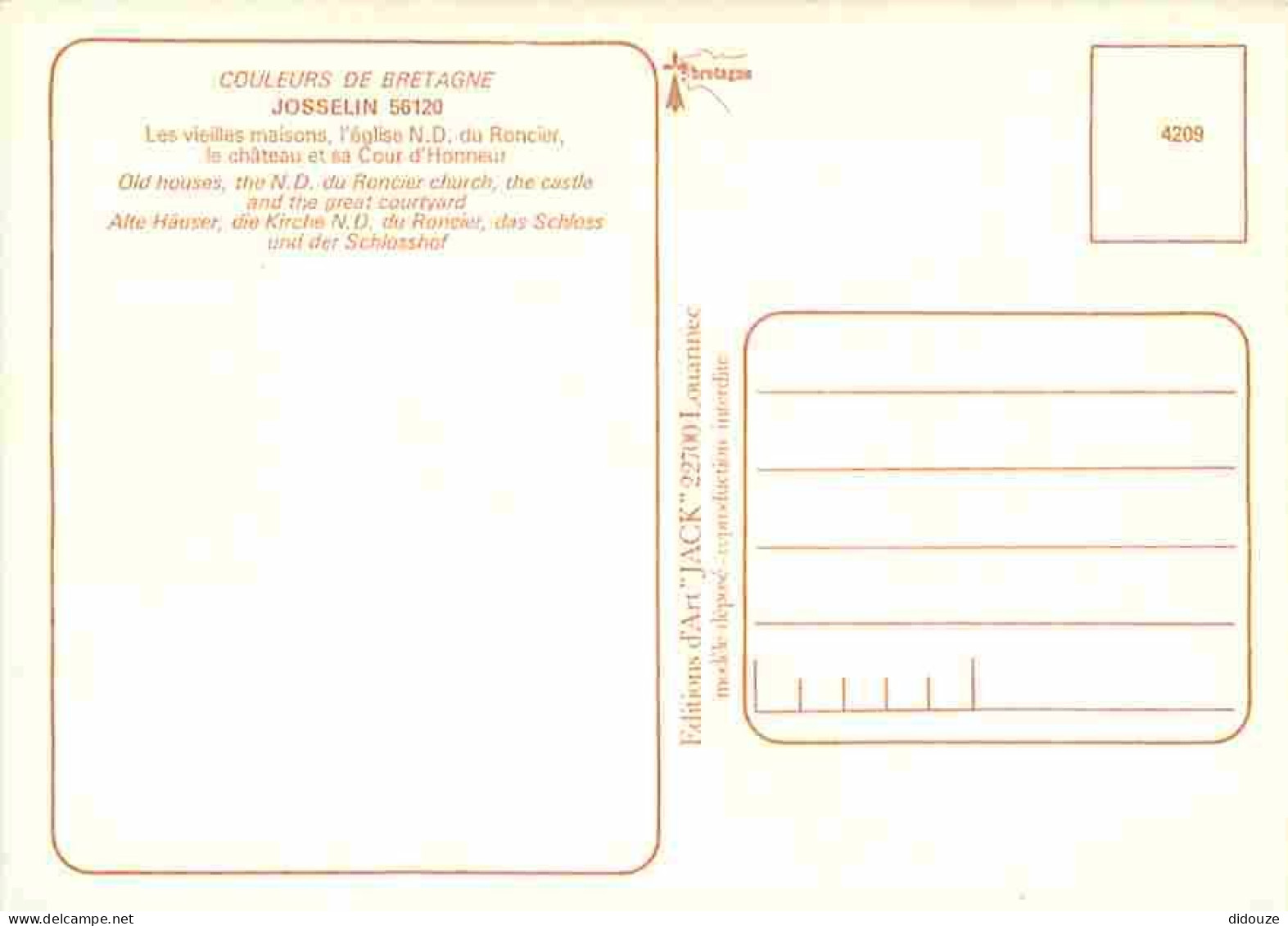 56 - Josselin - Multivues - Automobiles - Carte Neuve - CPM - Voir Scans Recto-Verso - Josselin