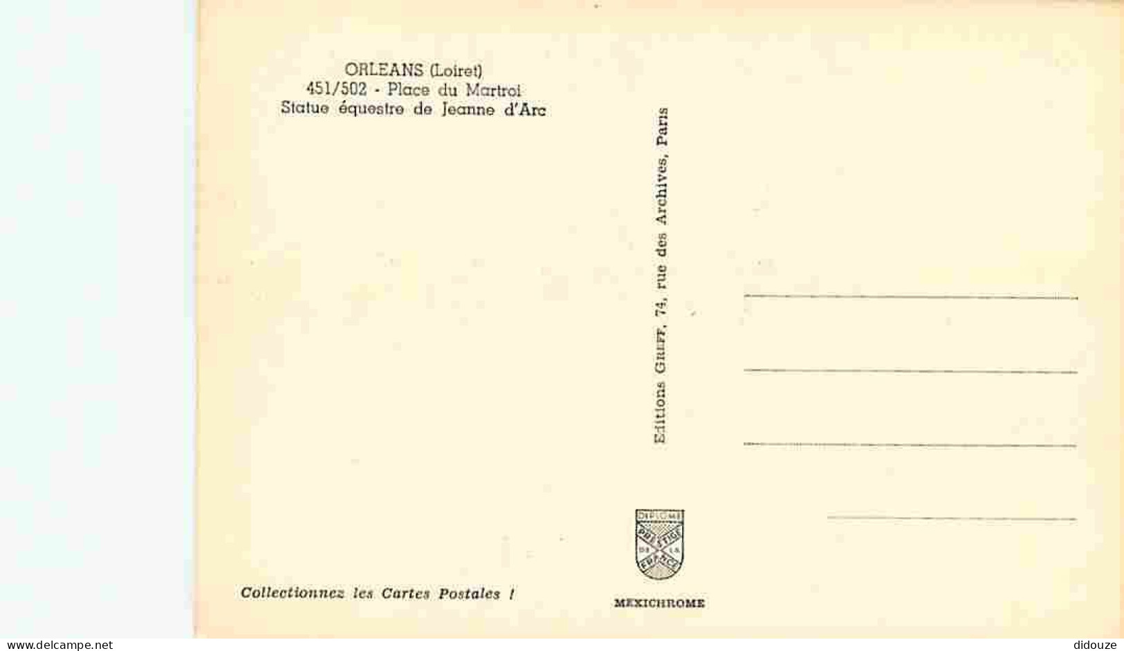 45 - Orléans - Place Du Martroi - Statue équestre De Jeanne D'Arc - Fleurs - Carte Neuve - CPM - Voir Scans Recto-Verso - Orleans