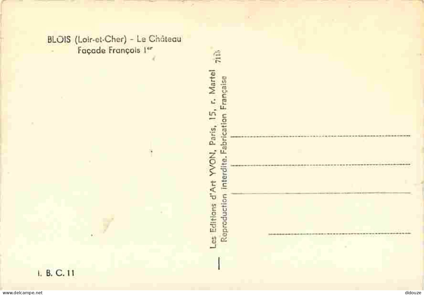 41 - Blois - Le Château - Façade François 1er - Automobiles - CPM - Voir Scans Recto-Verso - Blois