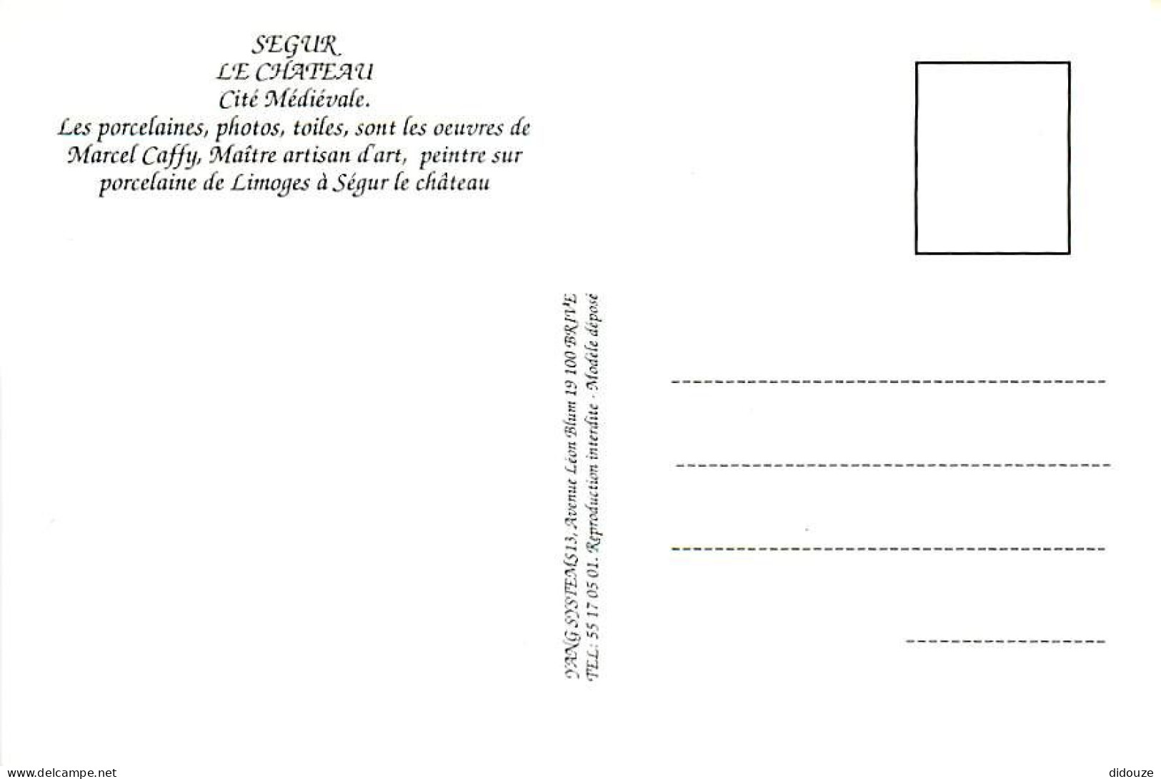 19 - Ségur Le Château - Multivues - Porcelaine De Limoges - Carte Neuve - CPM - Voir Scans Recto-Verso - Andere & Zonder Classificatie