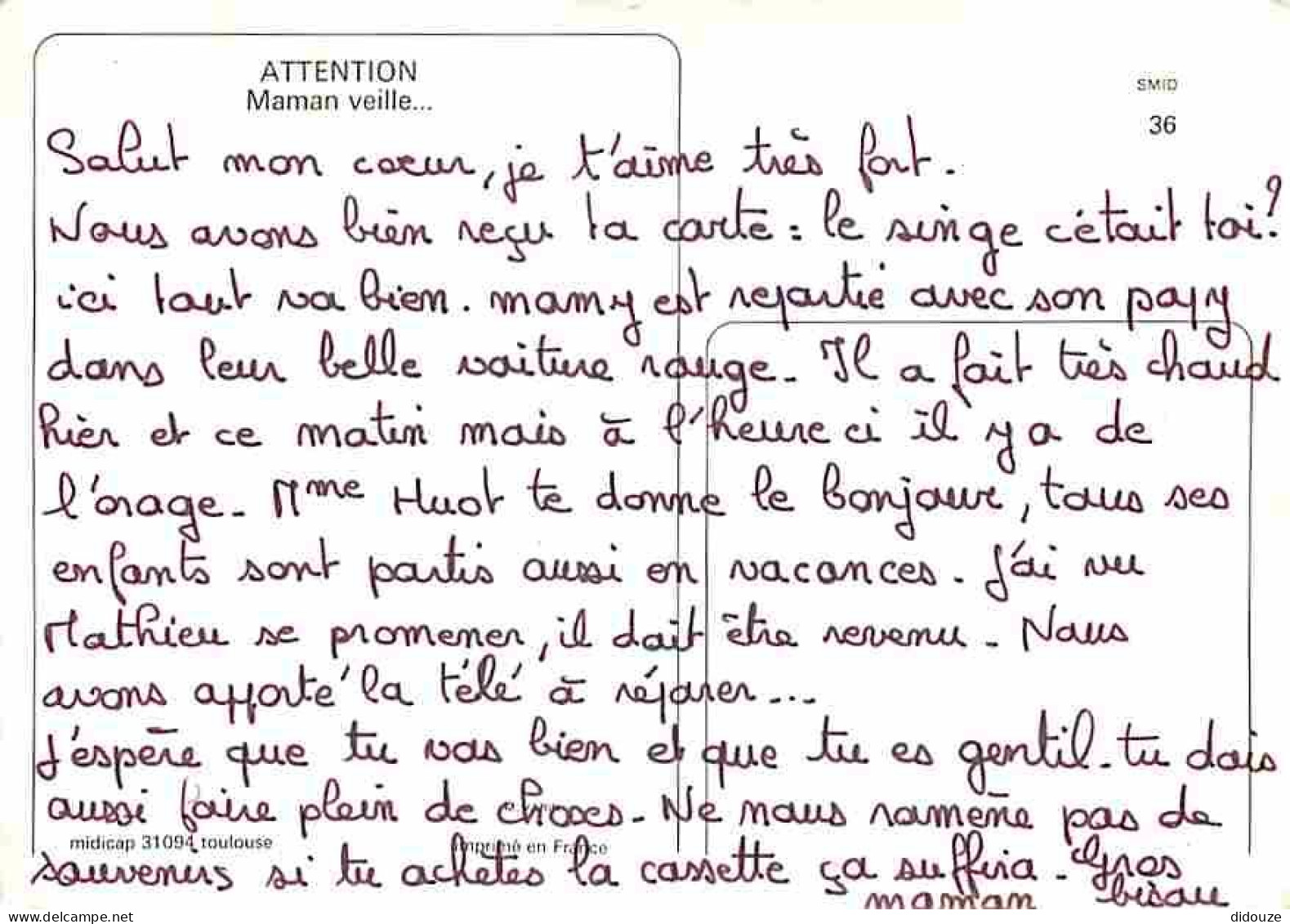 Animaux - Chevaux - Jument Et Son Poulain - Voir Scans Recto Verso  - Cavalli