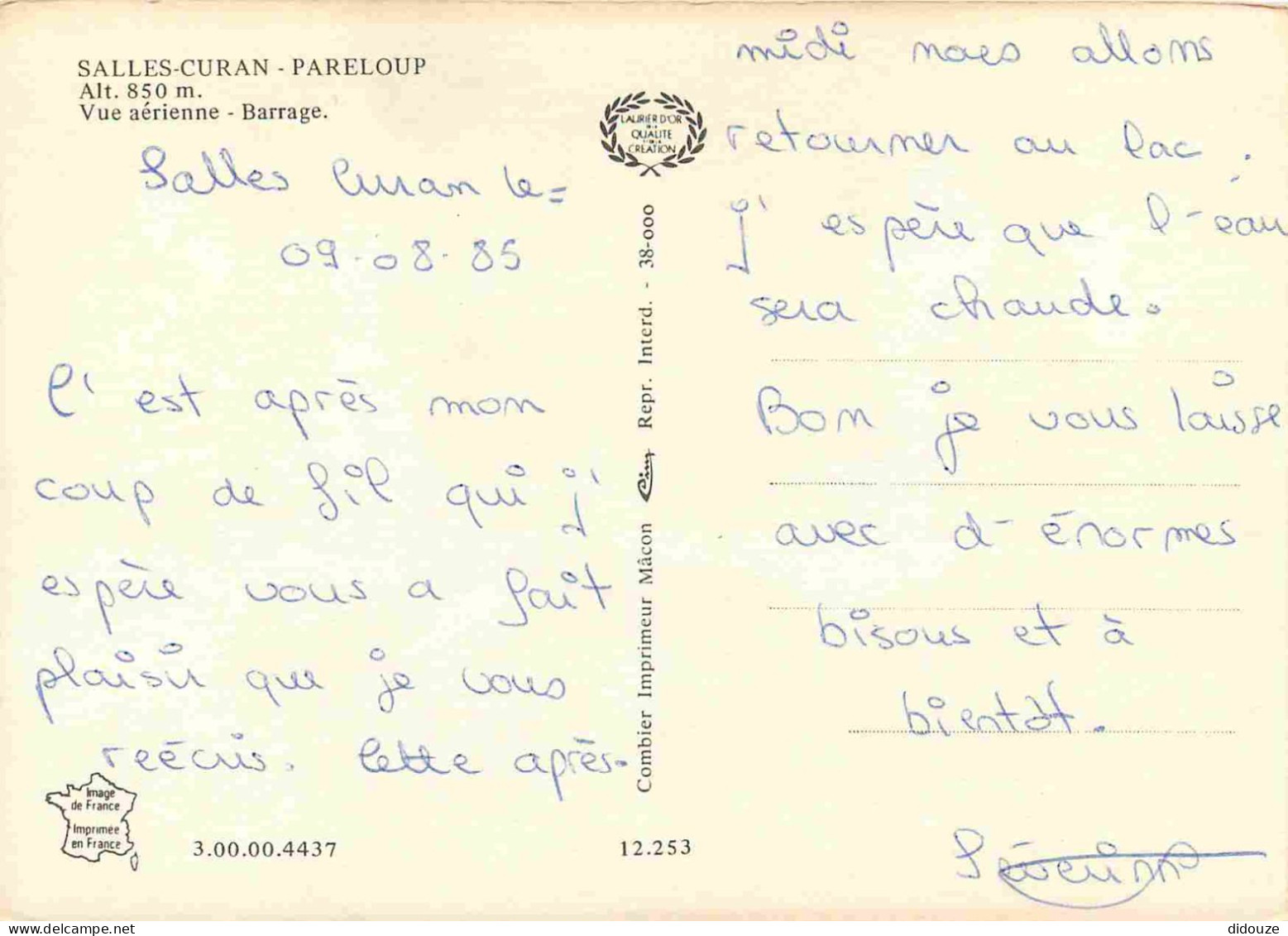 12 - Salles Curan - Lac De Pareloup - Le Barrage - Vue Aérienne - CPM - Voir Scans Recto-Verso - Altri & Non Classificati