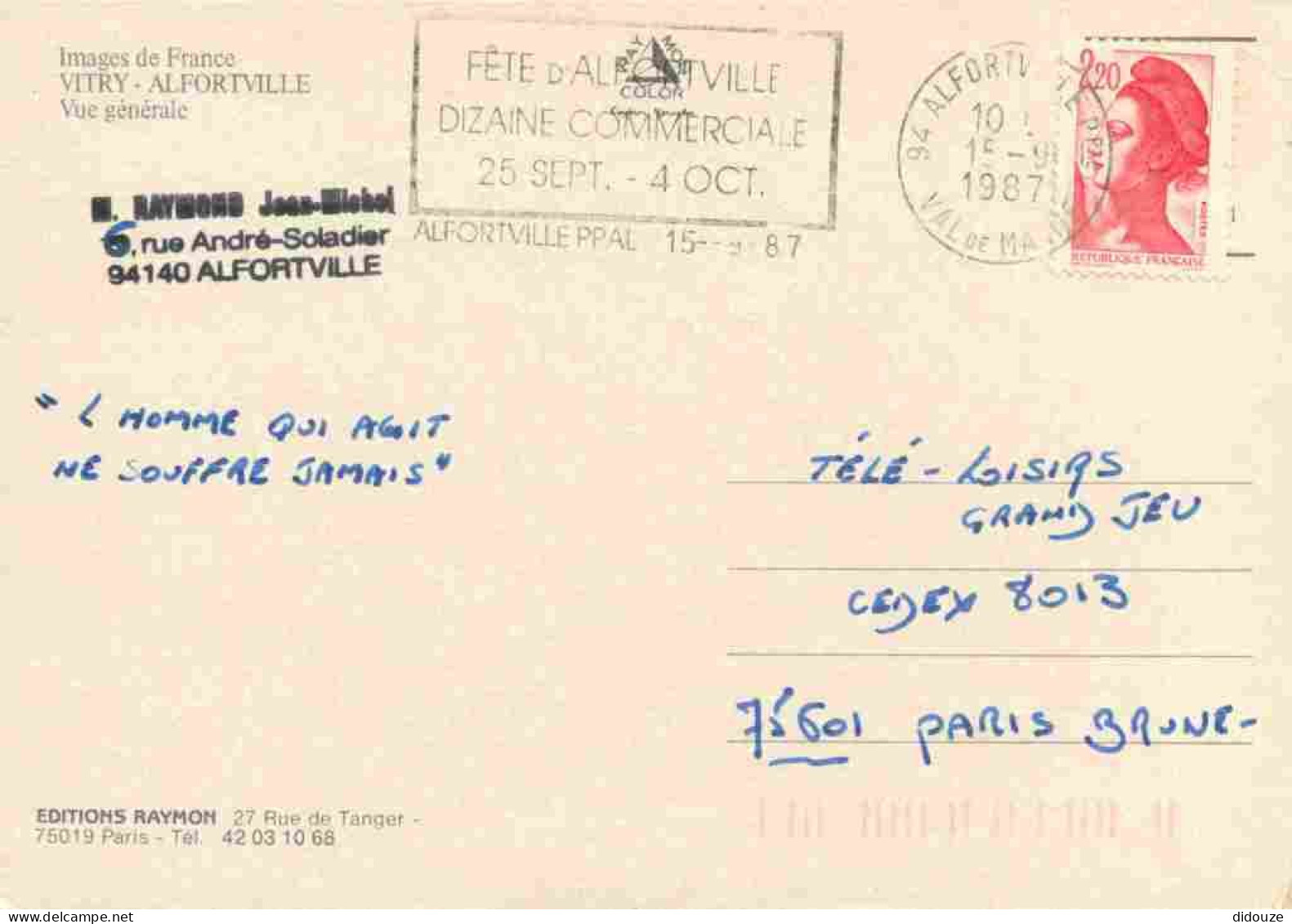 94 - Val De Marne - Vitry - Alfortville - Vue Générale Aérienne - CPM - Flamme Postale De Alfortville 94 - Voir Scans Re - Altri & Non Classificati